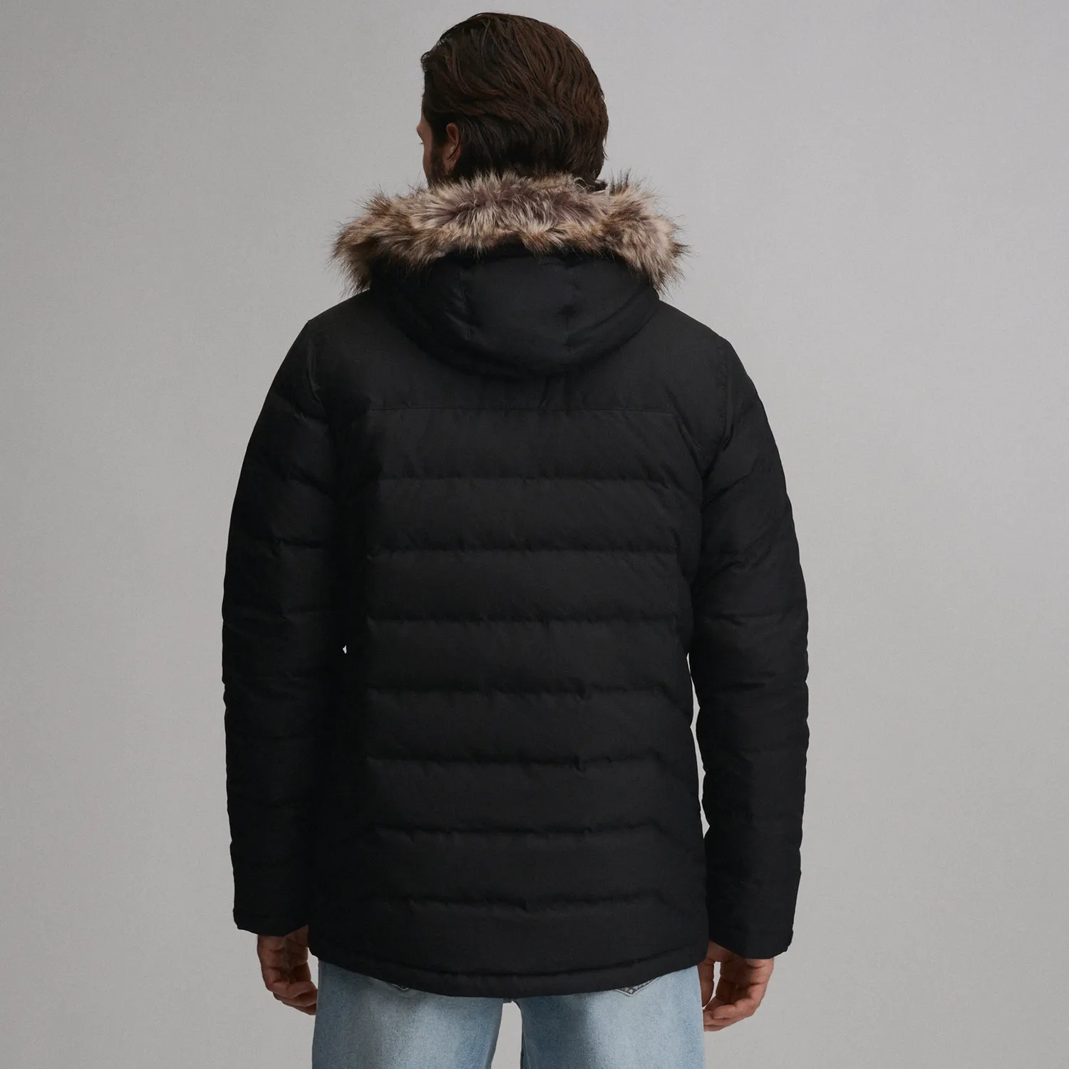 Eddie Bauer Boundary Pass Down Parka palton barbati negru puf