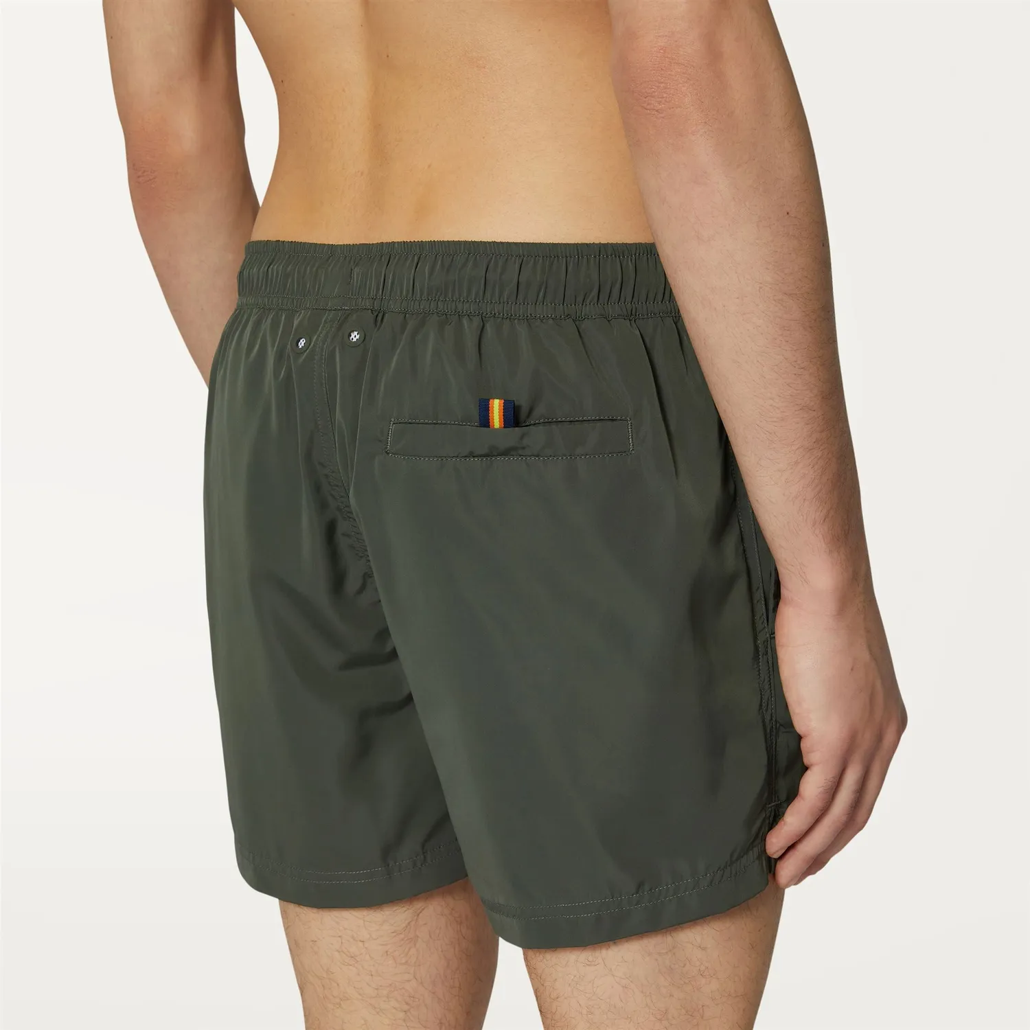 K-Way Hazel sort de baie verde-negricios cu snur