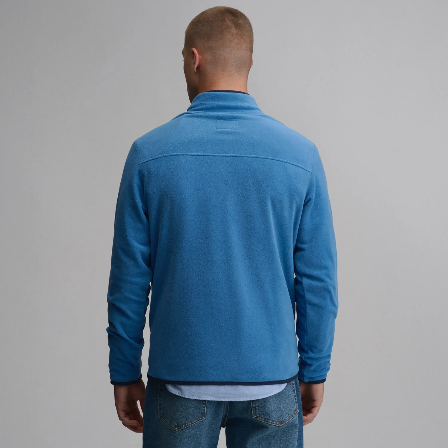 Eddie Bauer Chutes Snap Mock pulover polar gri inchis