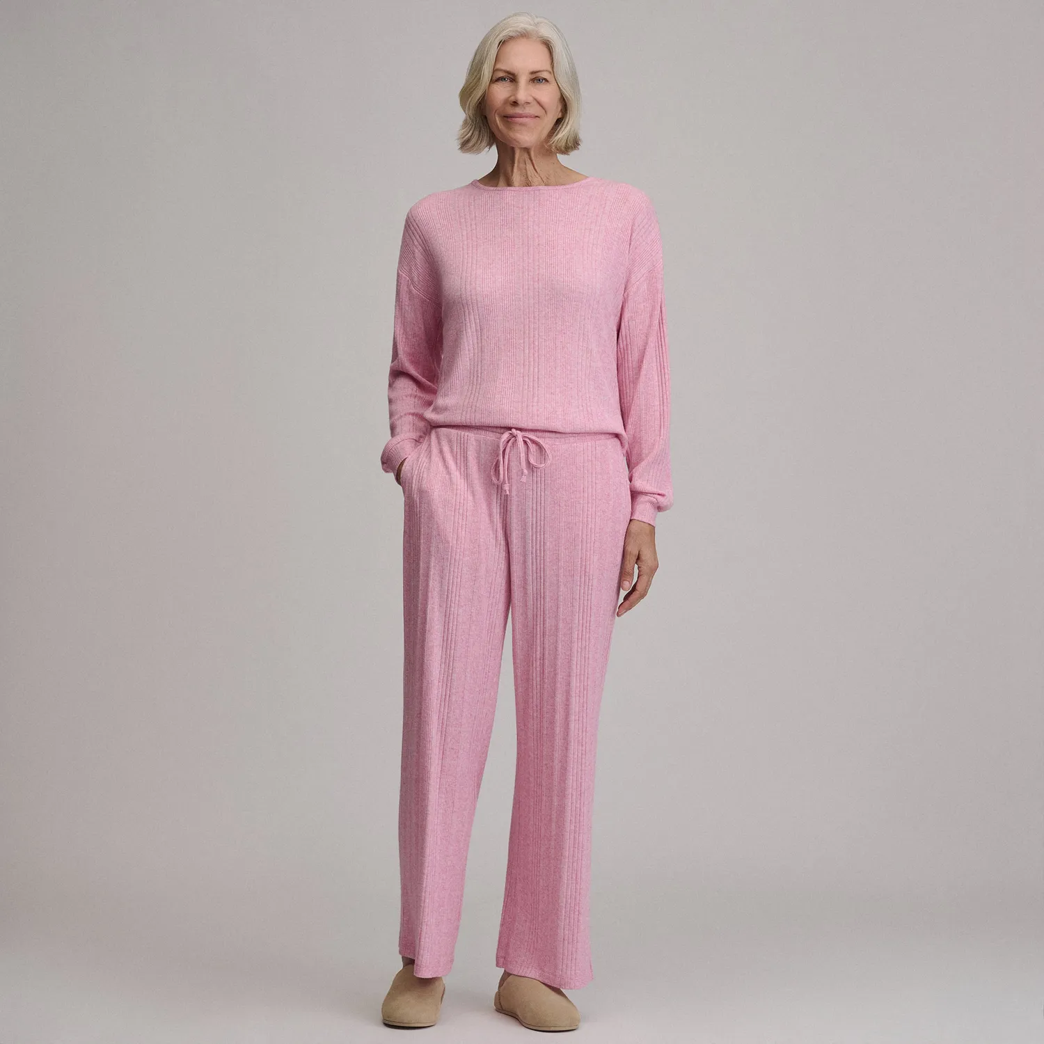 Eddie Bauer Cozy Rib pantaloni damă Light Gray evazați