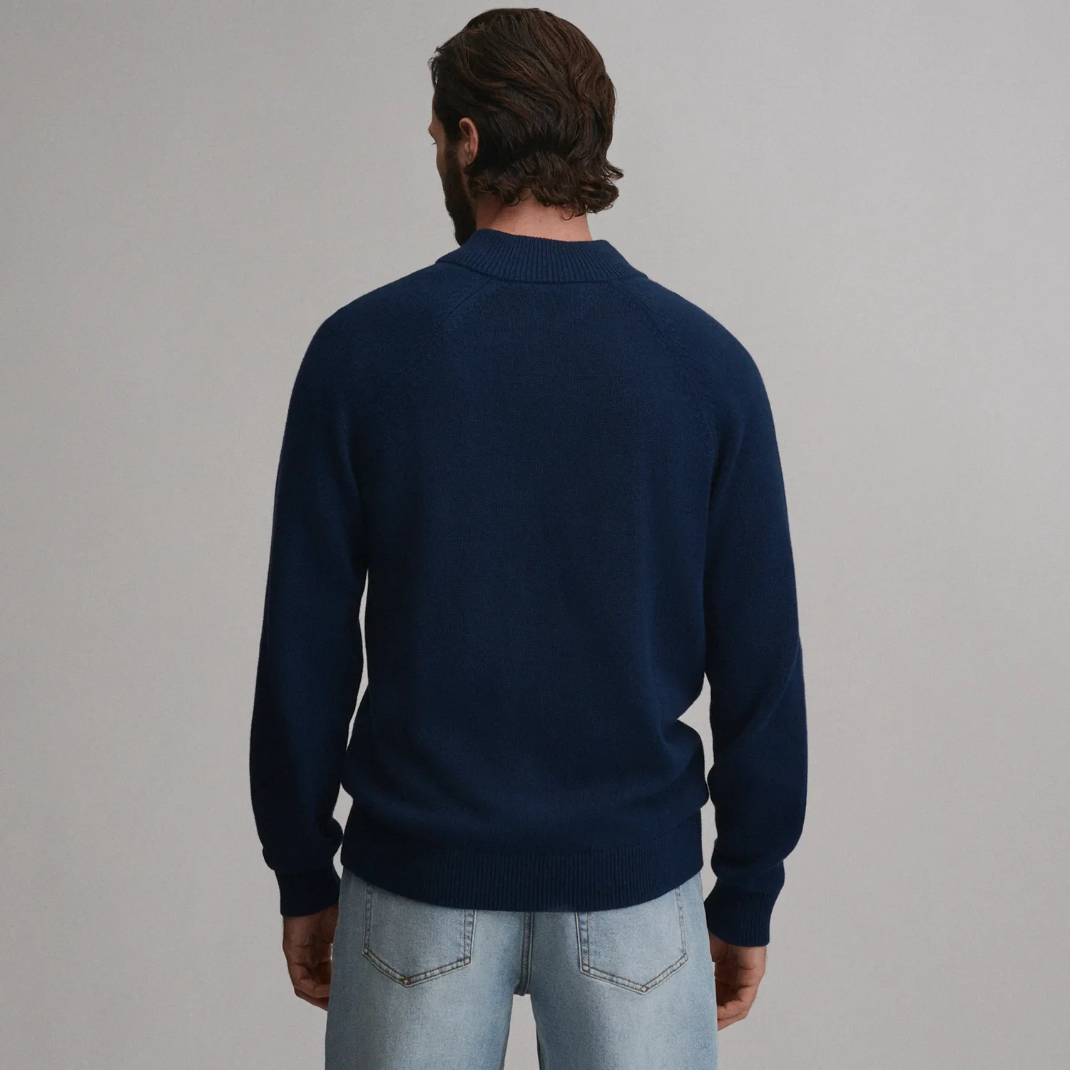 Eddie Bauer Classic Quarter-Zip pulover Heather Oatmeal călduros