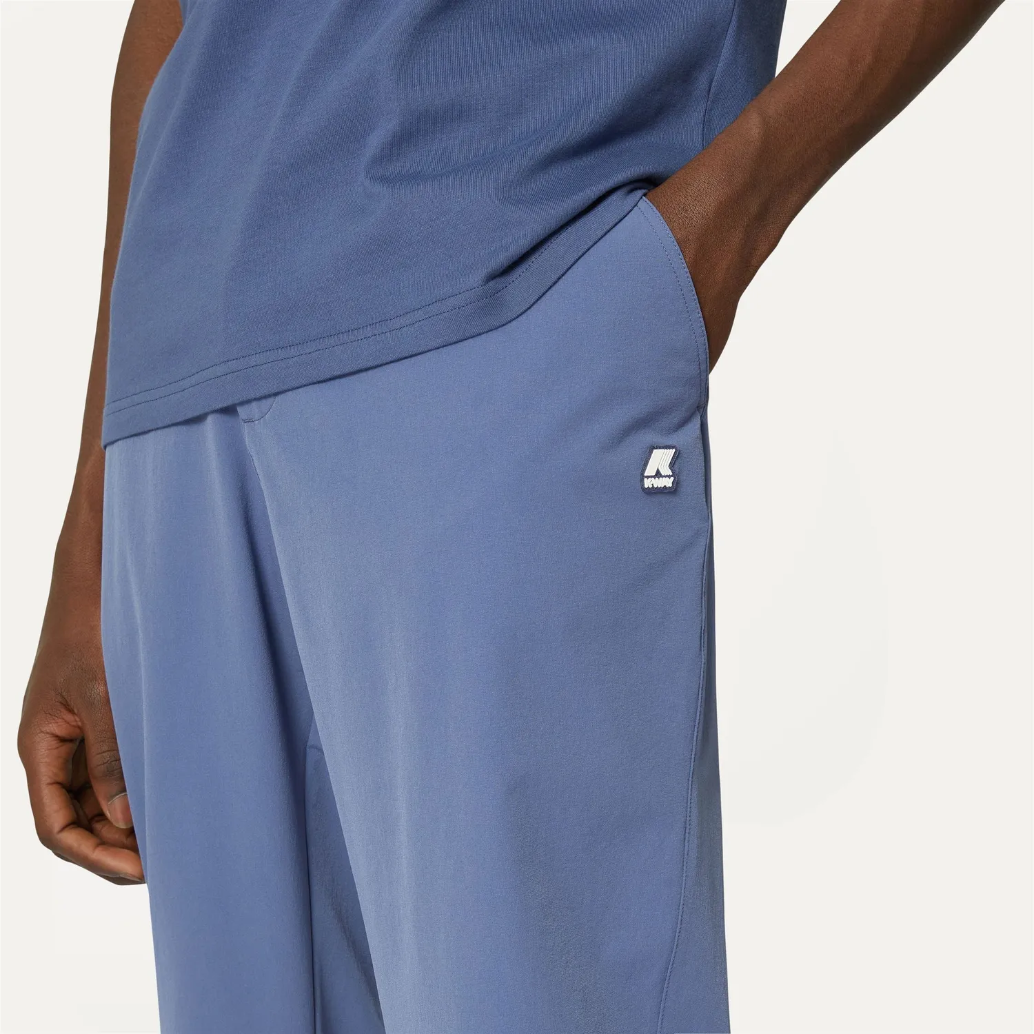 K-Way Gael Light pantaloni chino bărbați albastru indigo