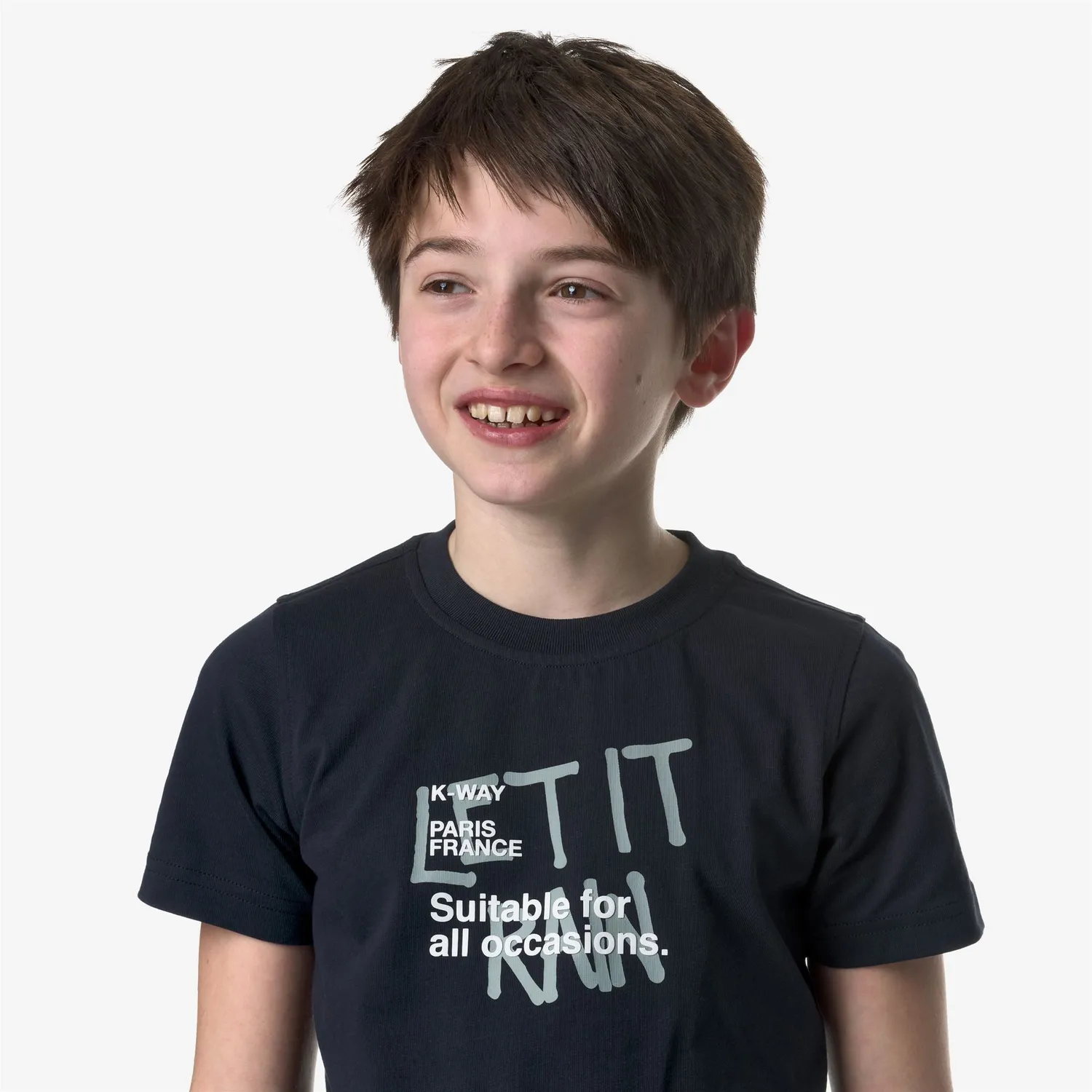 K-Way Odom Let It Rain tricou baieti albastru bumbac