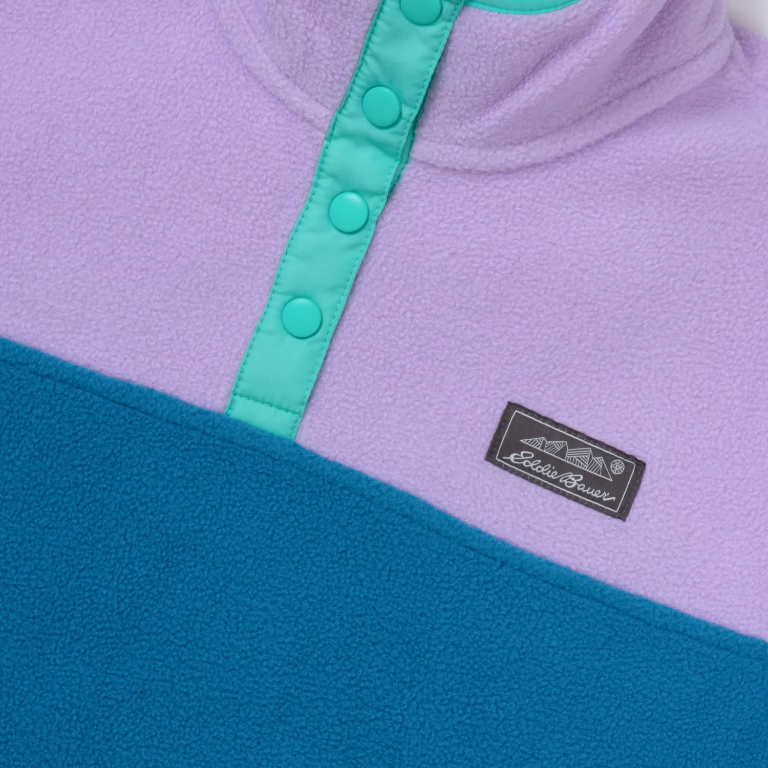 Eddie Bauer Quest Fleece Snap Neck pulover Carnation moale
