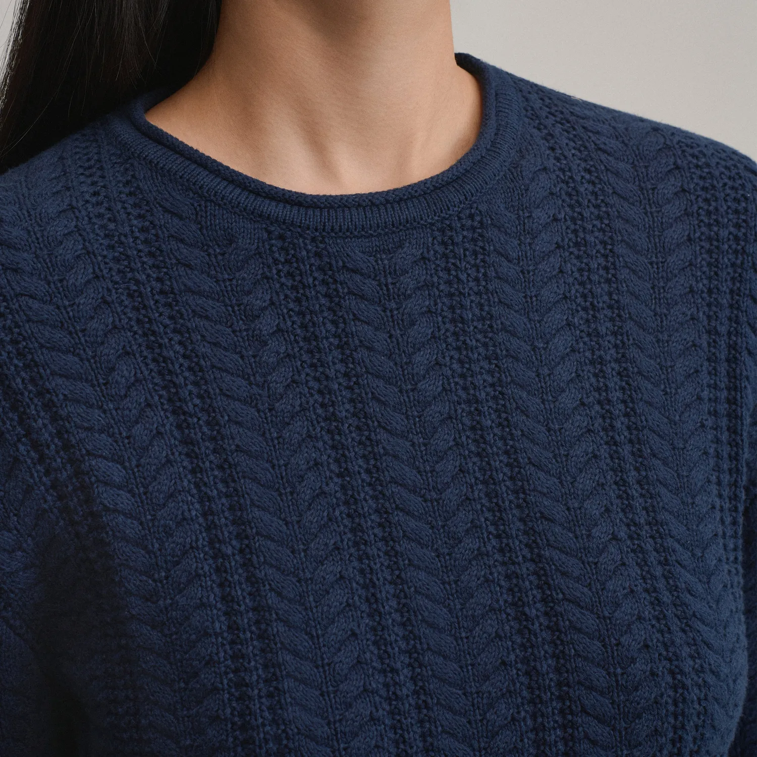 Eddie Bauer Cotton Cable Crew pulover dama bumbac chili calduros