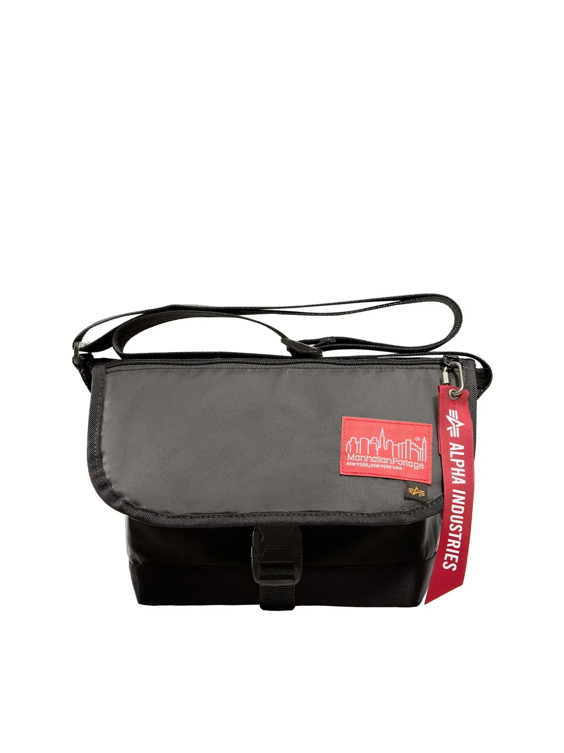 Alpha Industries Manhattan Portage Nylon Messenger Bag SM geanta neagra