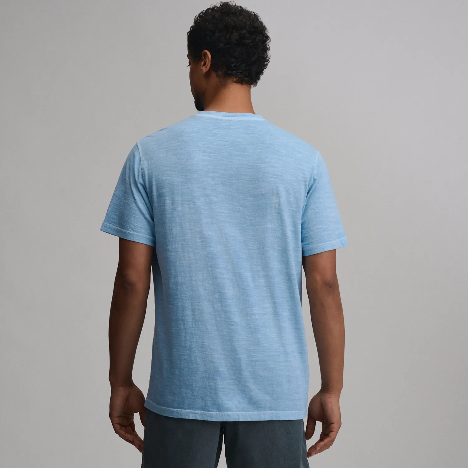 Eddie Bauer Sunwashed tricou henley Palm bumbac