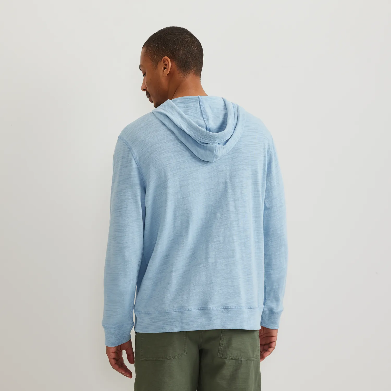 Eddie Bauer Slub hanorac barbati gri bumbac cu gluga