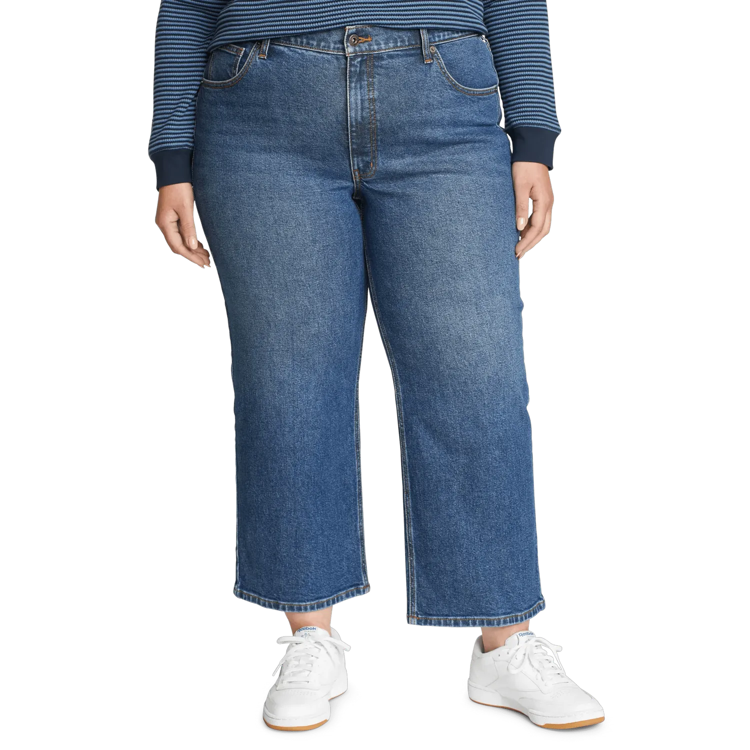 Eddie Bauer Authentic Everyday blugi dama Indigo Blue cropped