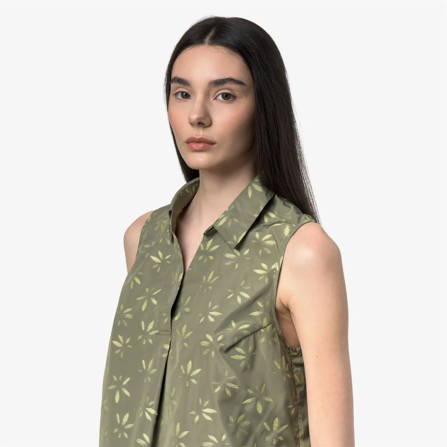 K-Way Anty Emby Jacquard camasa dama verde jacard