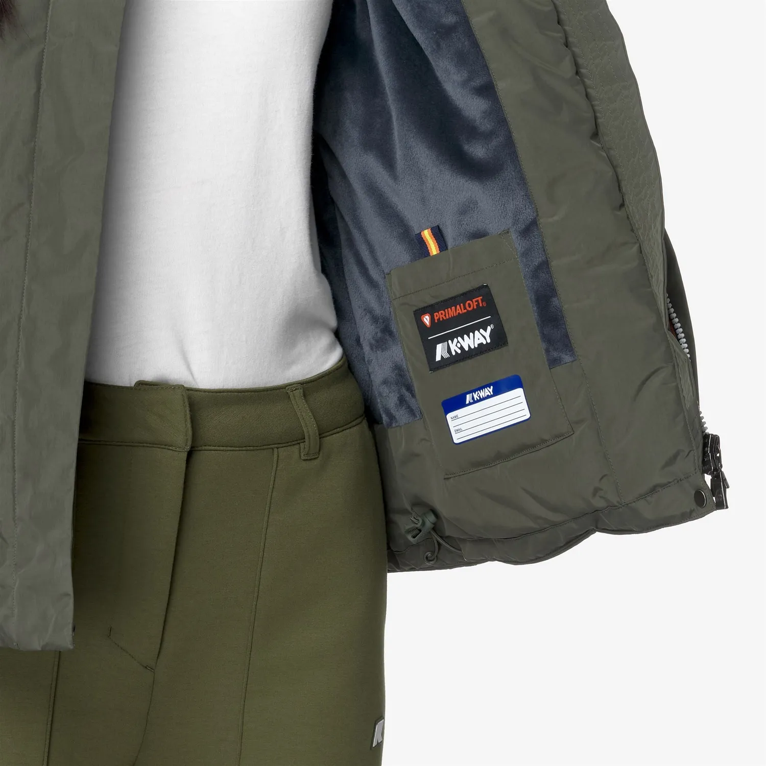 K-Way Lil Soft Touch Marmotta geaca dama verde calduroasa