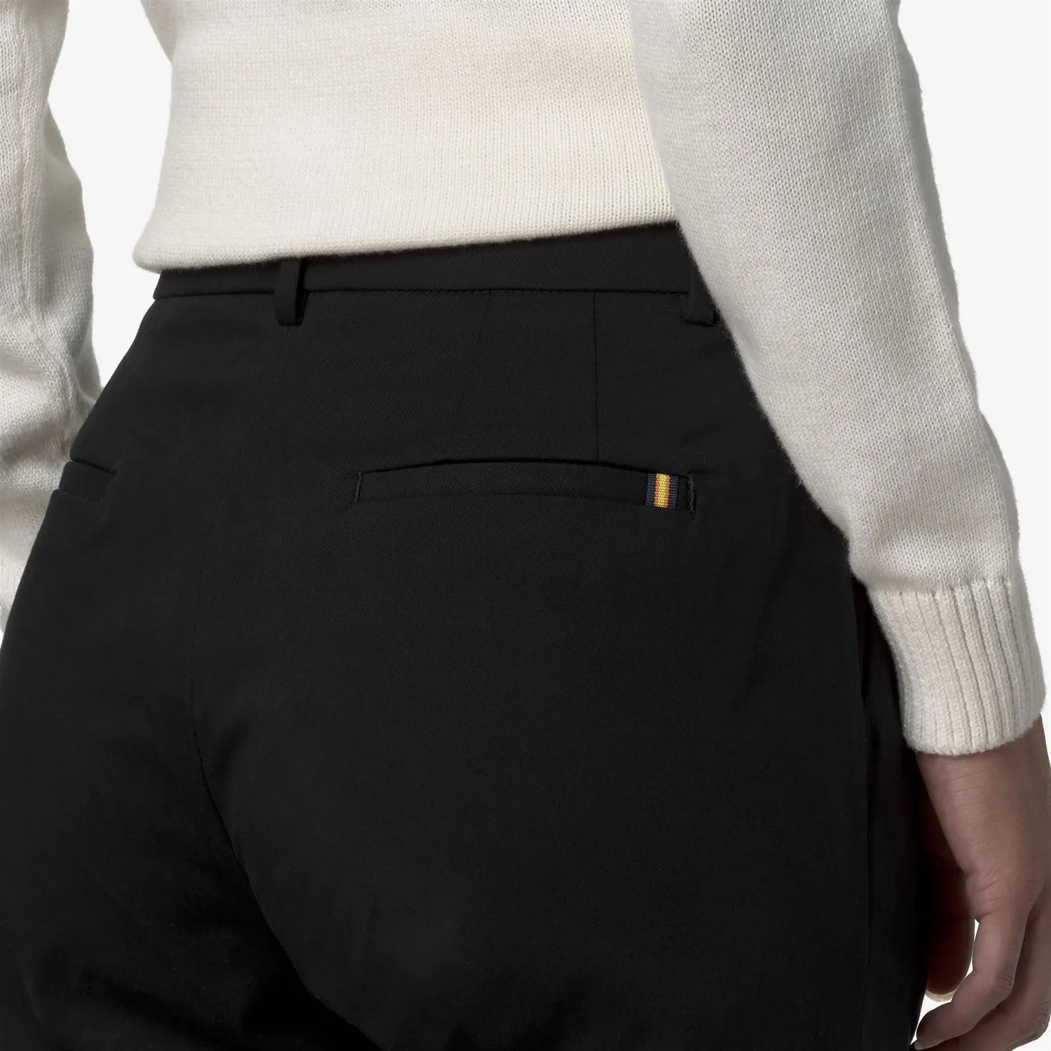 K-Way Eyre Twill Tech Peach pantaloni chino negri stretch
