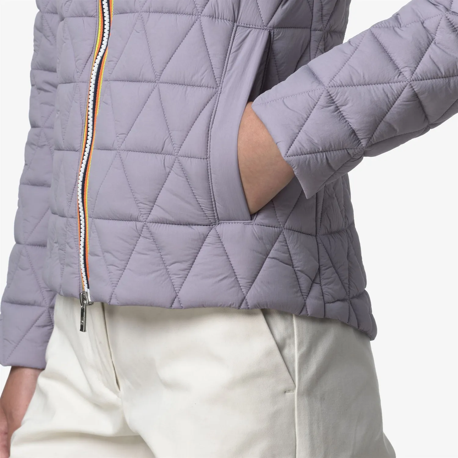 K-Way Lil Diamond matlasata geaca scurta violet