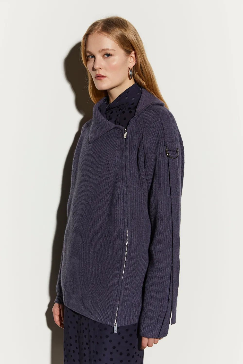Isabelle Blanche Cardigan cardigan lână gri fermoar