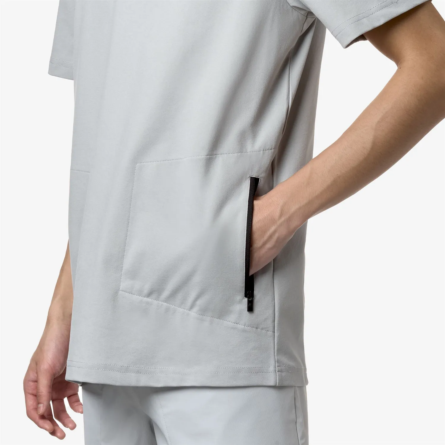 K-Way Seril Travel tricou gri deschis pliabil