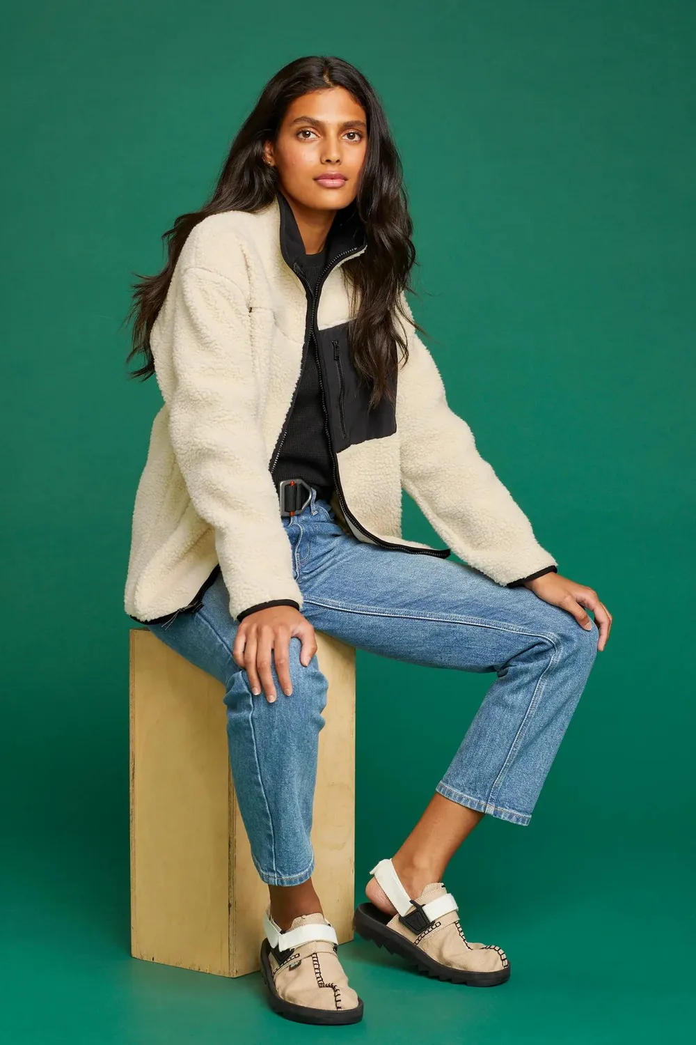 Eddie Bauer Chilali geaca fleece oyster calduroasa