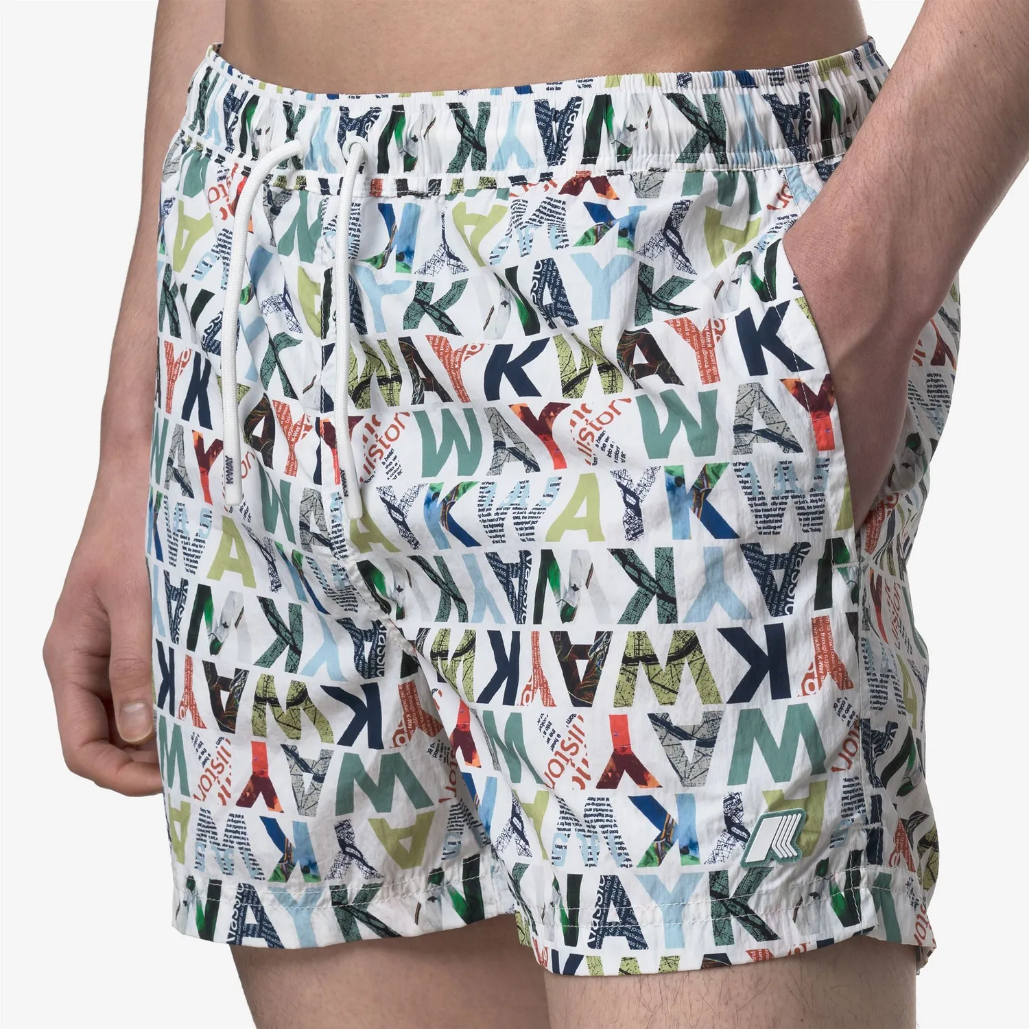K-Way Hazel Graphic Beach sort inot gri imprimat