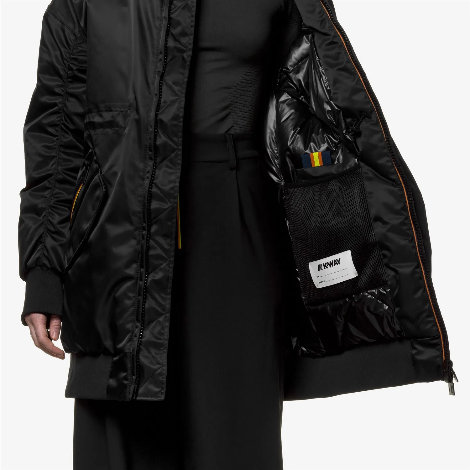 K-Way Lonw Thermo Shiny Twill geaca dama negru calduroasa