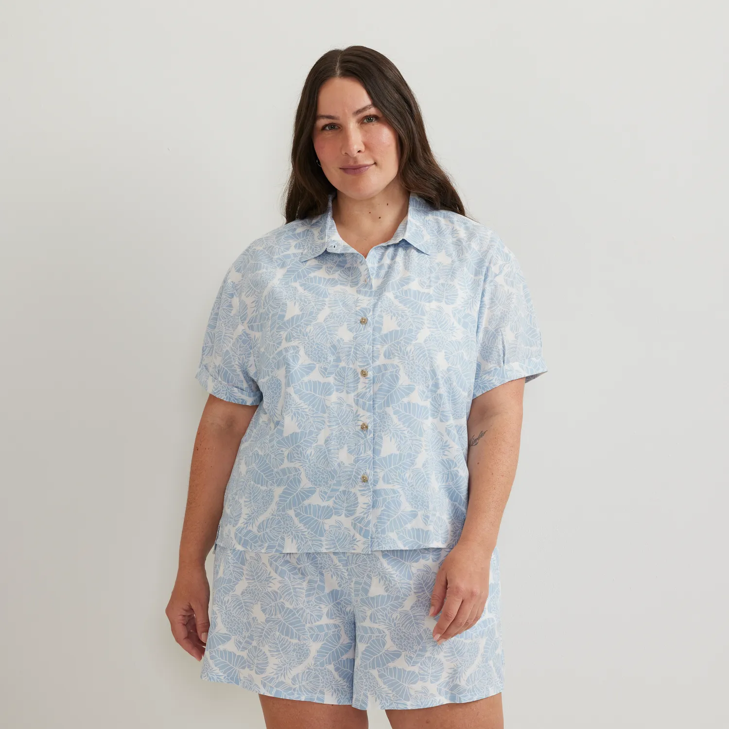 Eddie Bauer Baja cămașă damă mânecă scurtă Sand viscoză