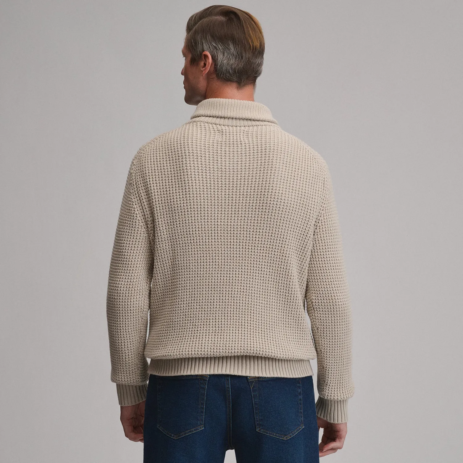 Eddie Bauer Holiday Festive pulover barbati gri calduros