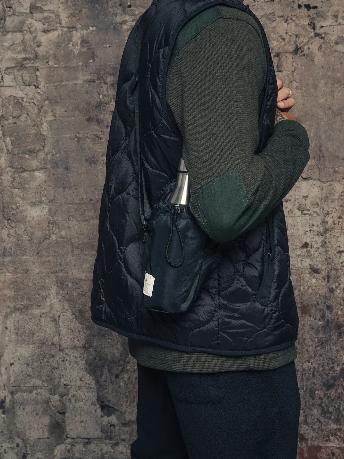 Alpha Industries Canteen geantă umăr Black nailon