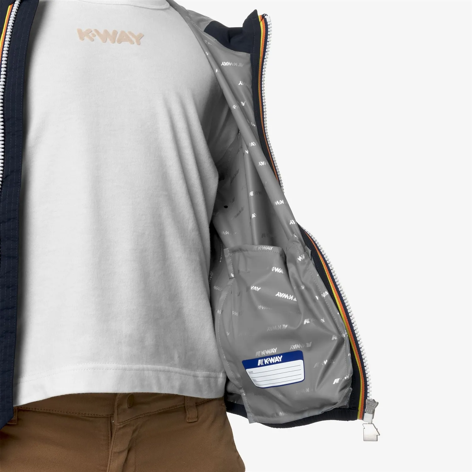 K-Way Jack Stretch Dot geaca baiat albastru impermeabila