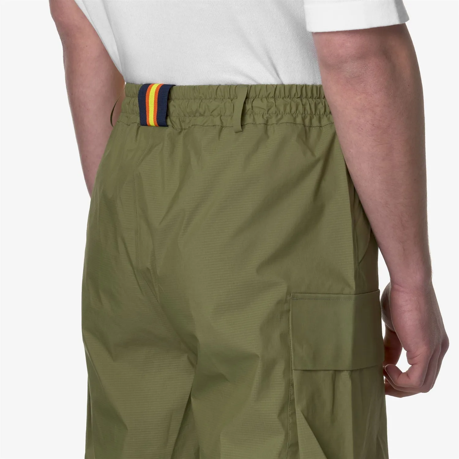 K-Way Ed-Shell pantaloni sport unisex verde impermeabili
