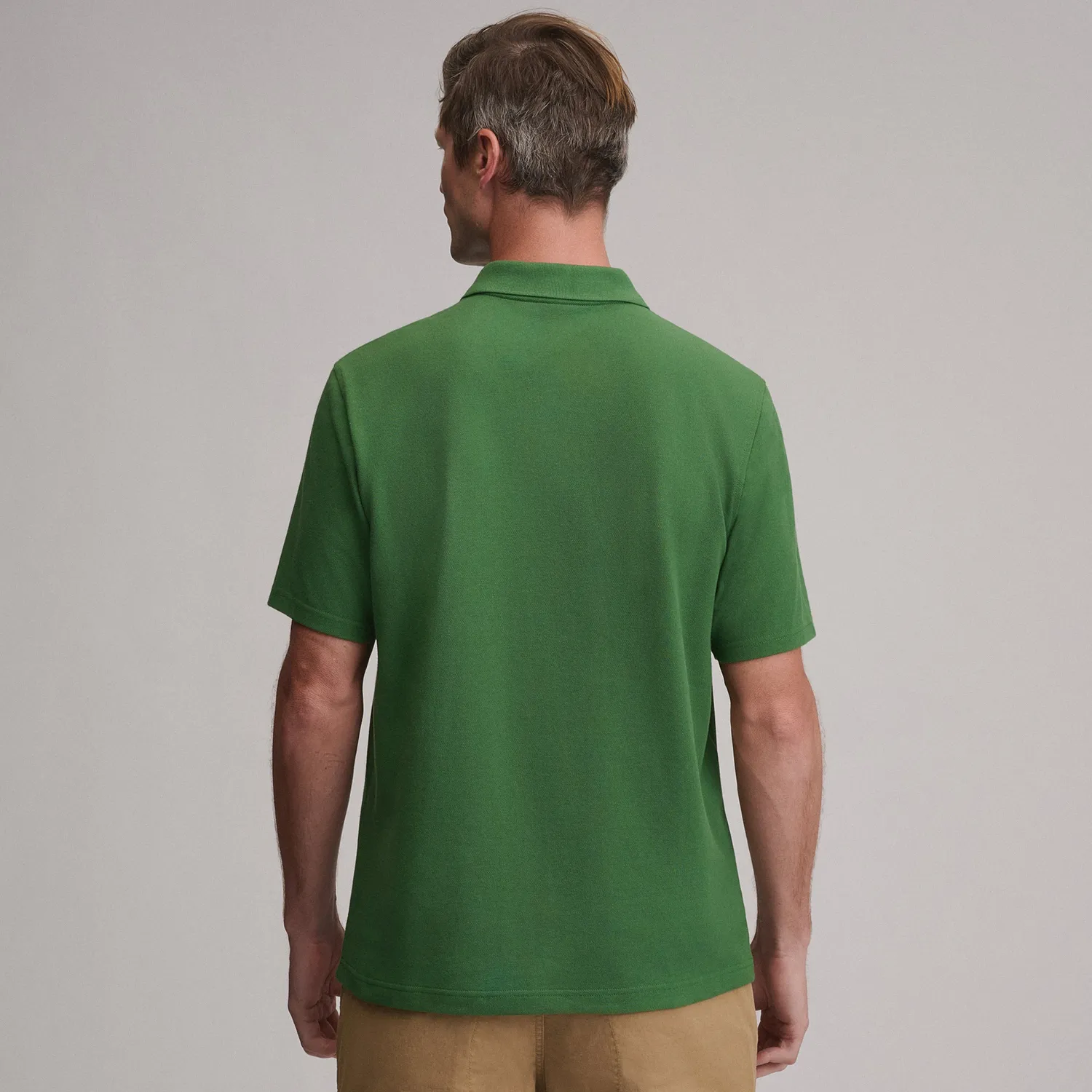 Eddie Bauer Signature Piqué tricou polo bărbați Blue Fog