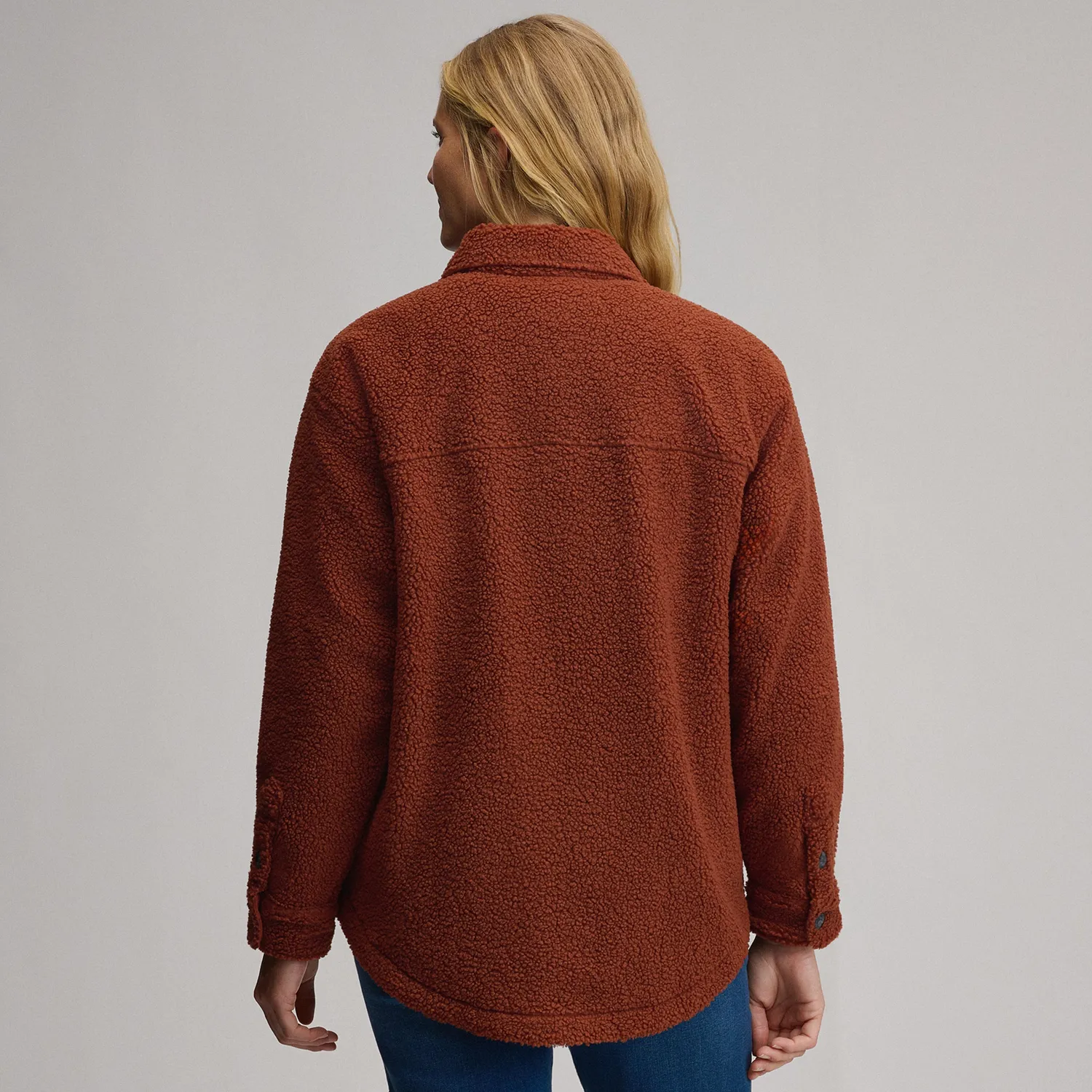 Eddie Bauer Fleece Shirt geaca dama ivory calduroasa