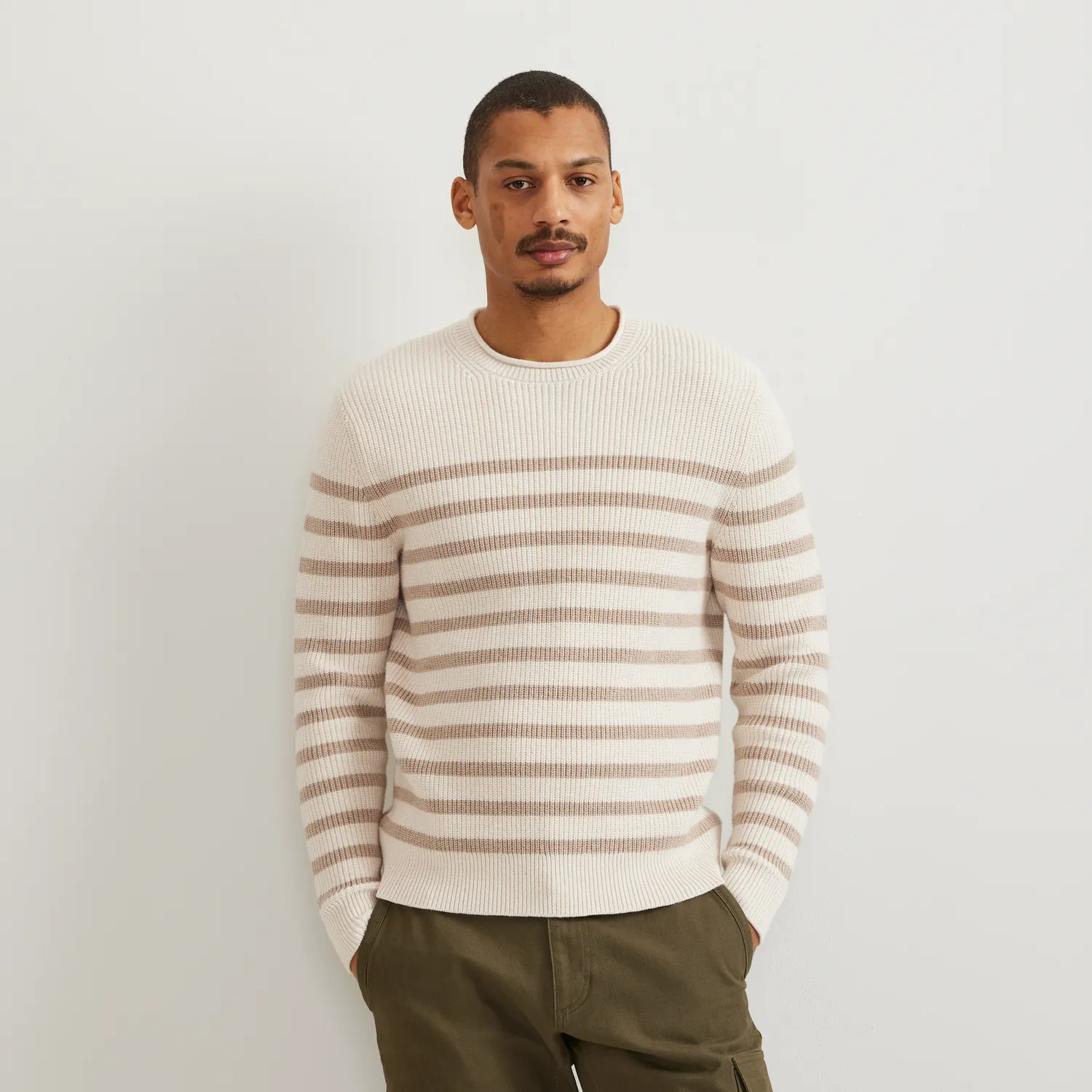Eddie Bauer Signature Roll Neck pulover Cream Htr dungi