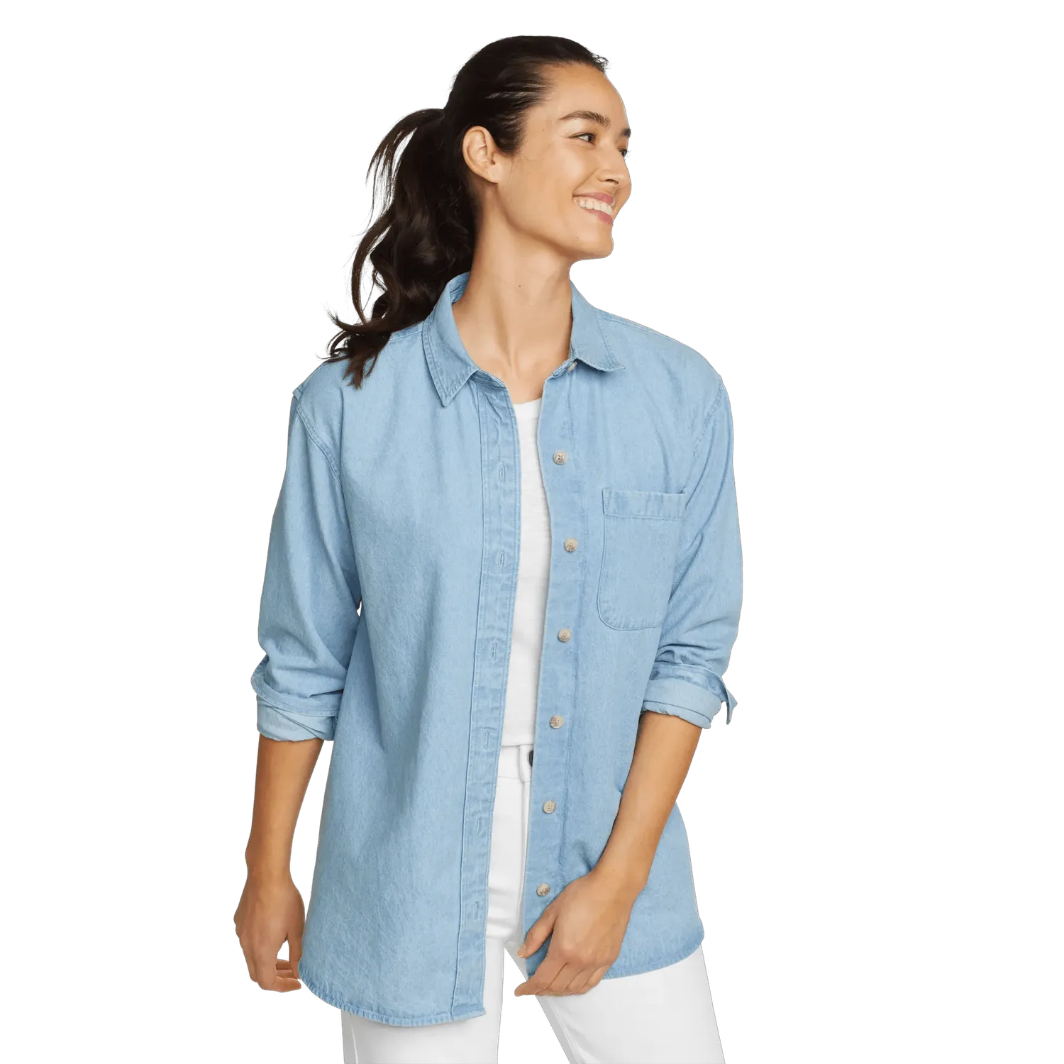 Eddie Bauer Denim Overshirt cămașă denim Bleached