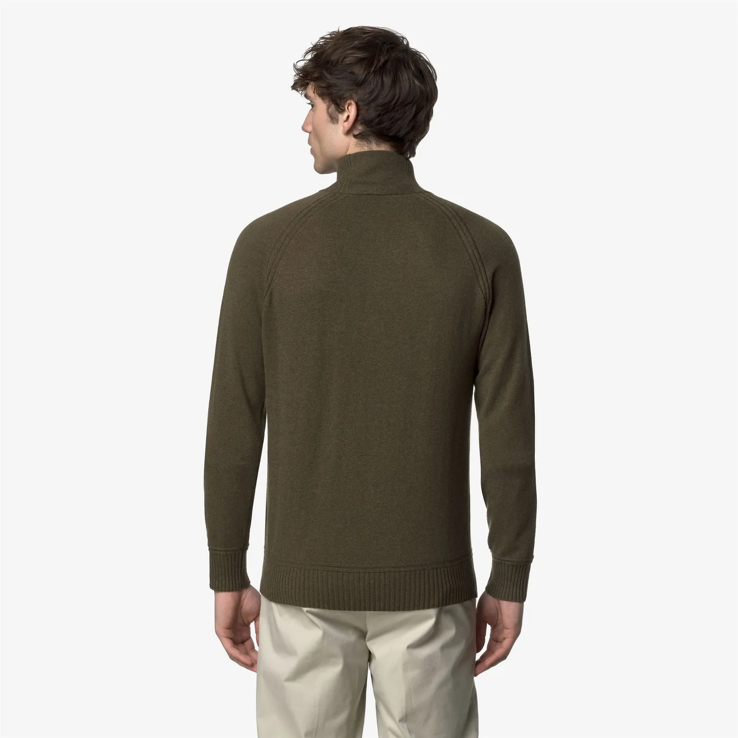 K-Way Cadras Wool Cashmere polo barbati maro lana