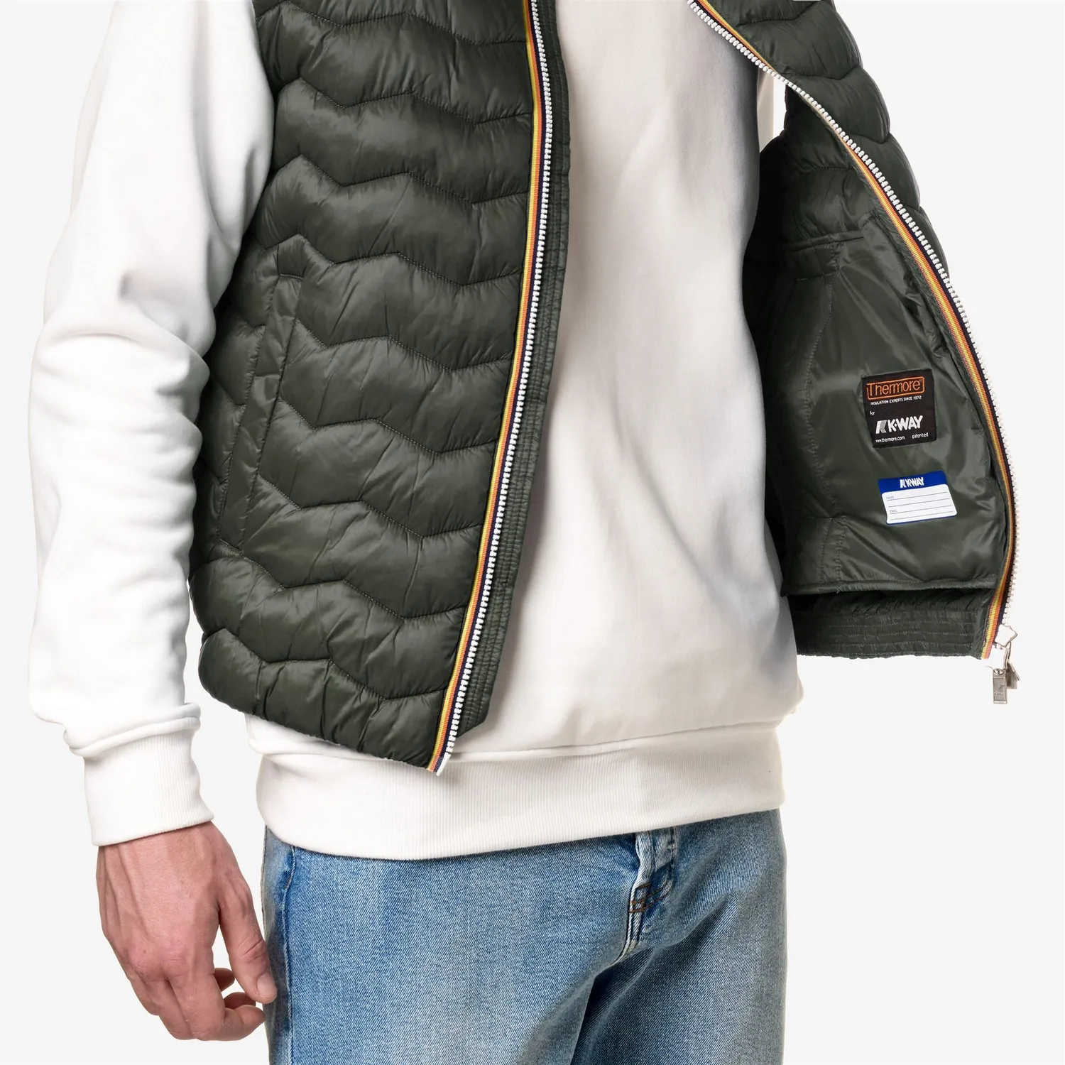 K-Way Valen Quilted Warm vesta barbati verde