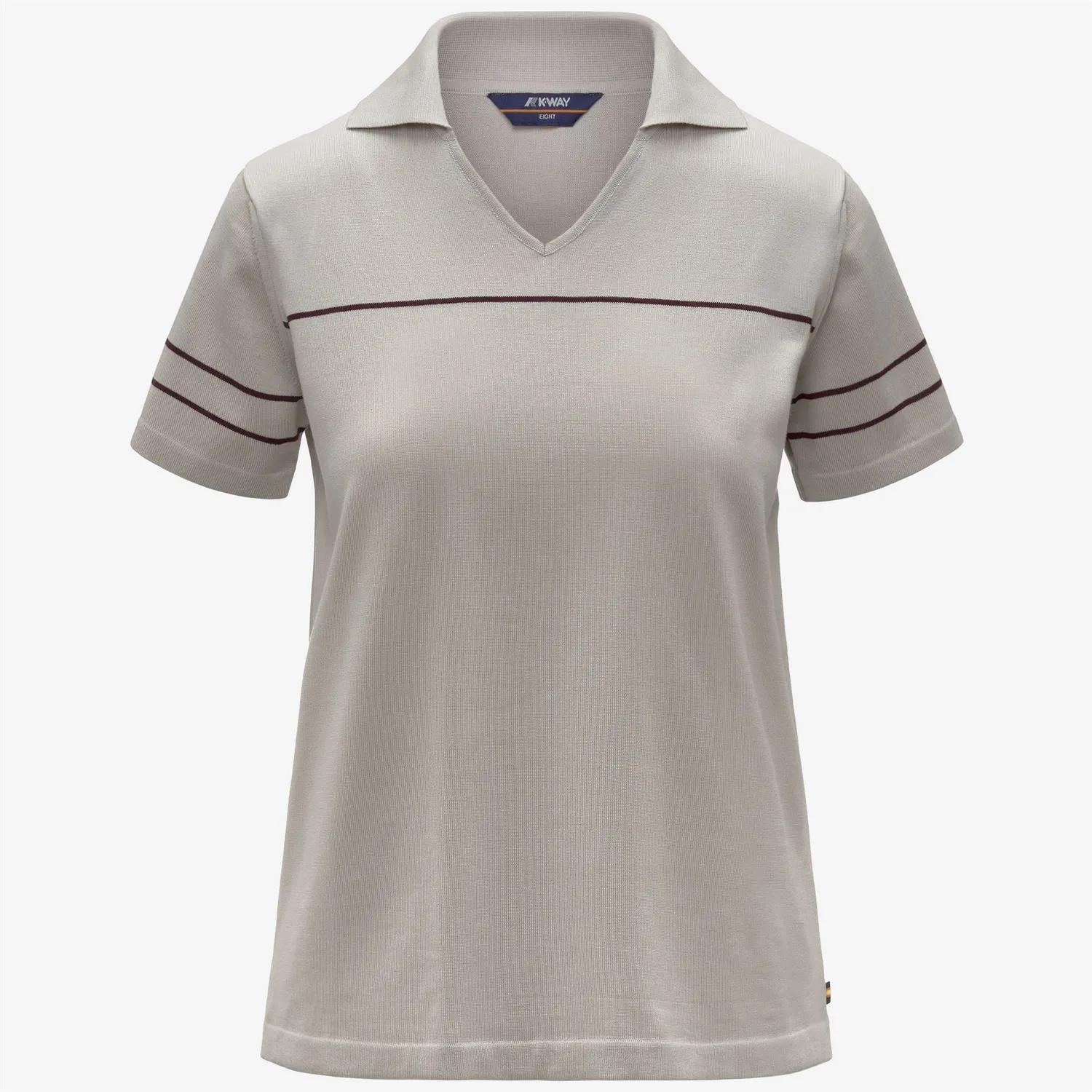 K-Way Mazardy Stripes polo tricot bej dungi