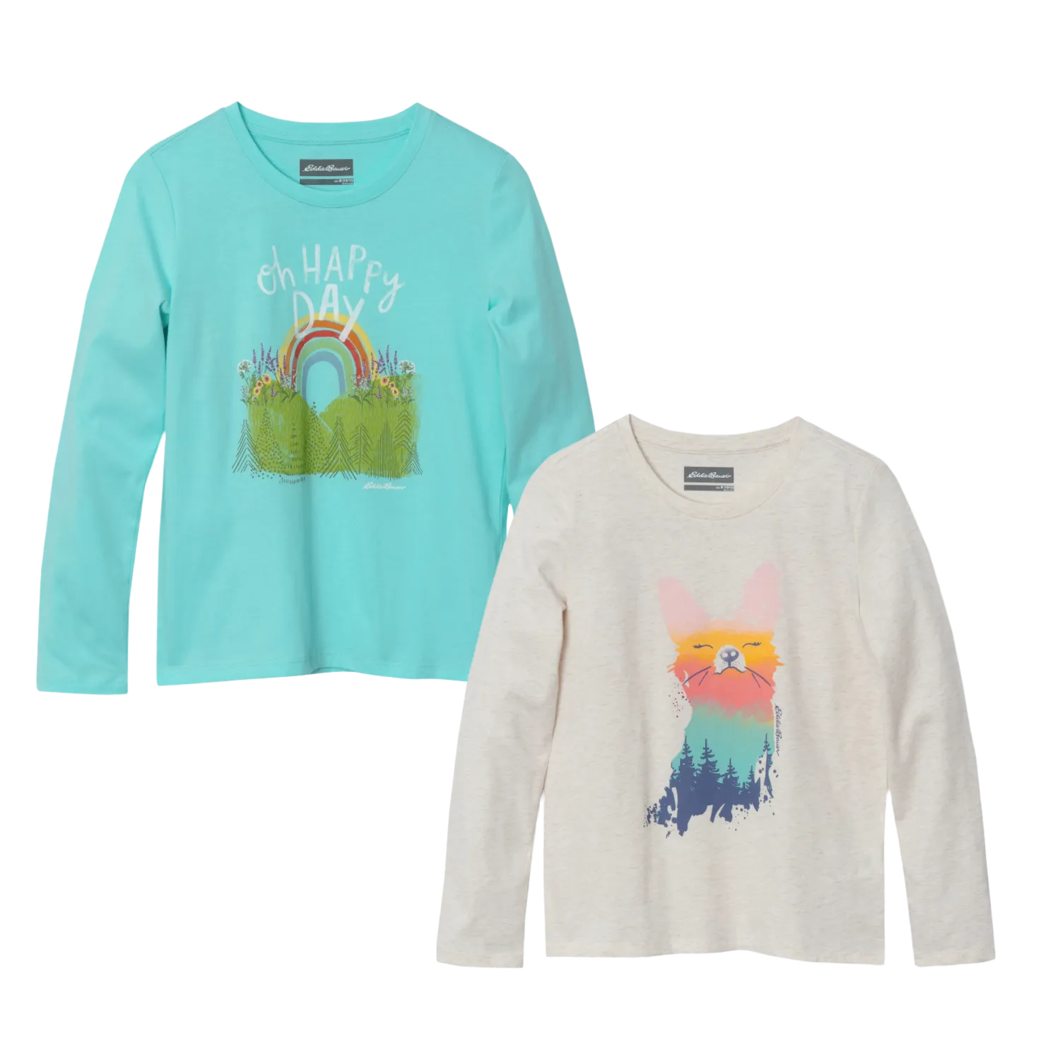 Eddie Bauer Graphic tricou fete aqua set 2 buc