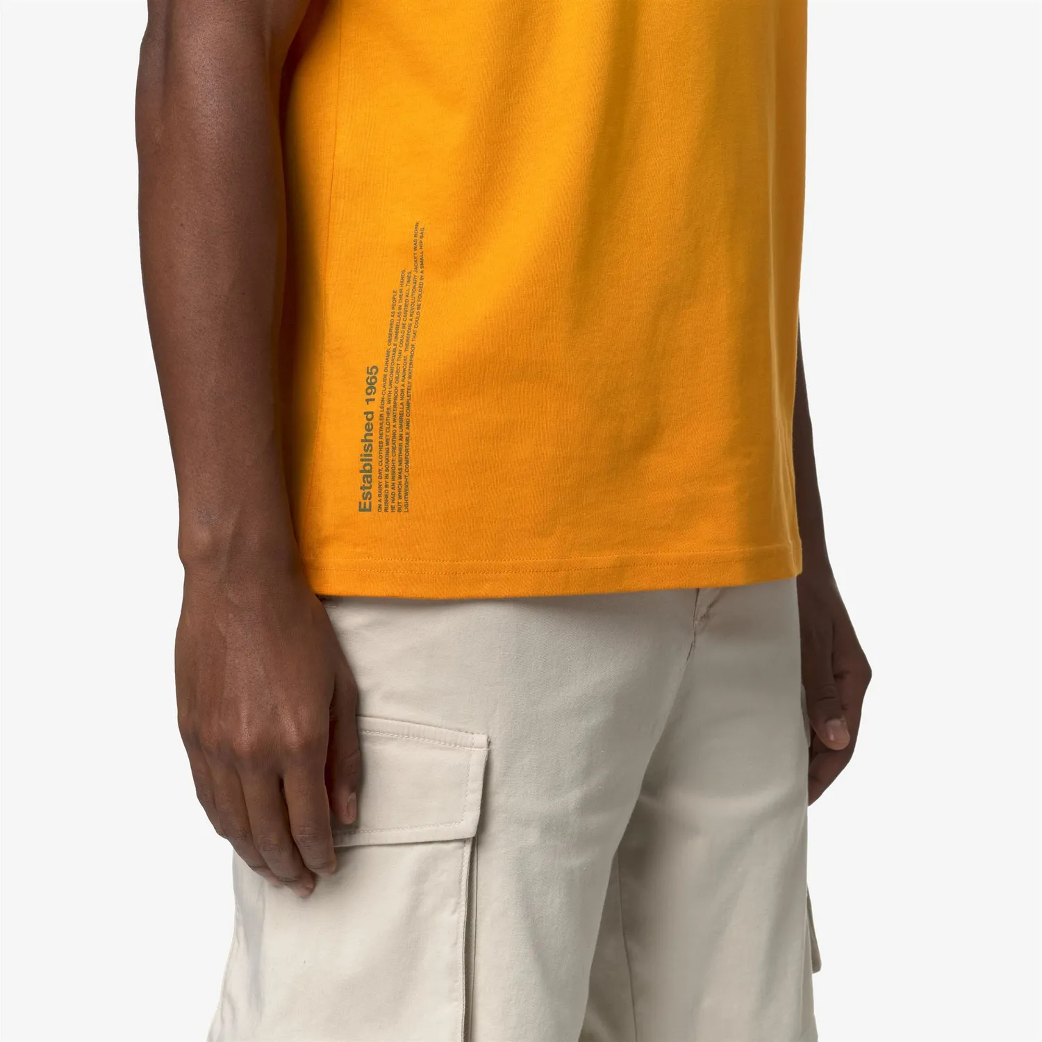 K-Way Fantome Lettering tricou barbati portocaliu bumbac