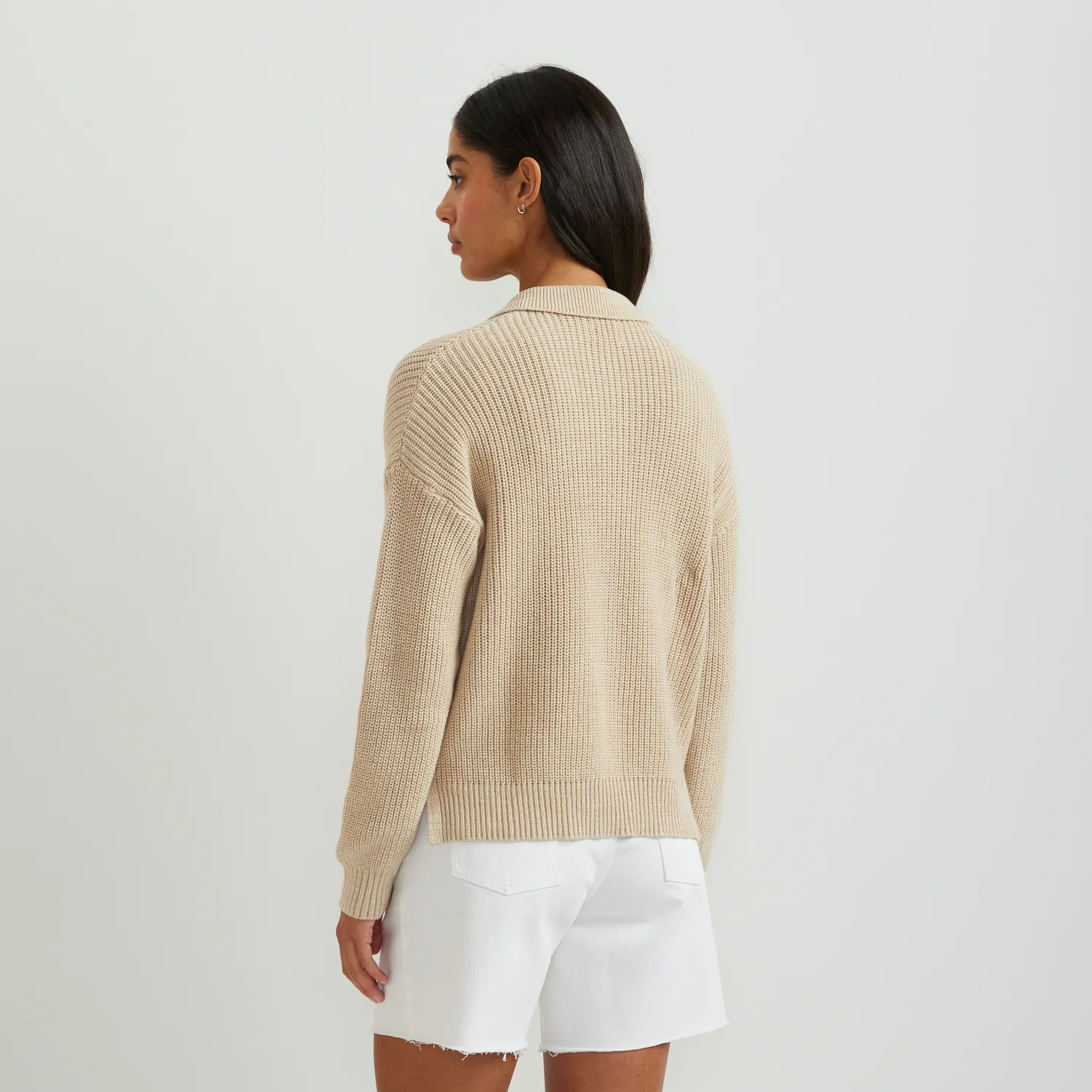 Eddie Bauer Johnny Collar pulover damă oatmeal
