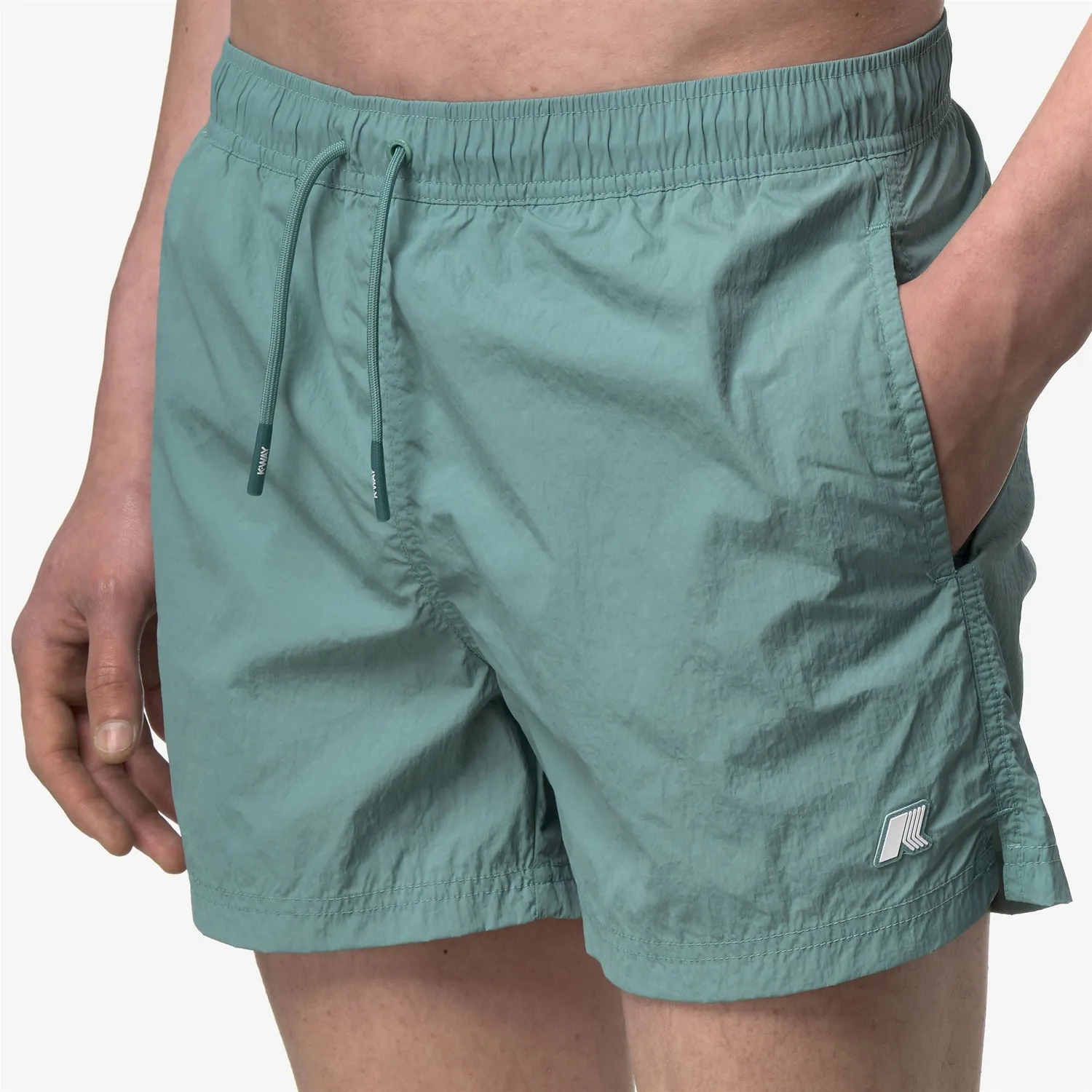 K-Way Hazel Beach sort de baie verde cu plasa