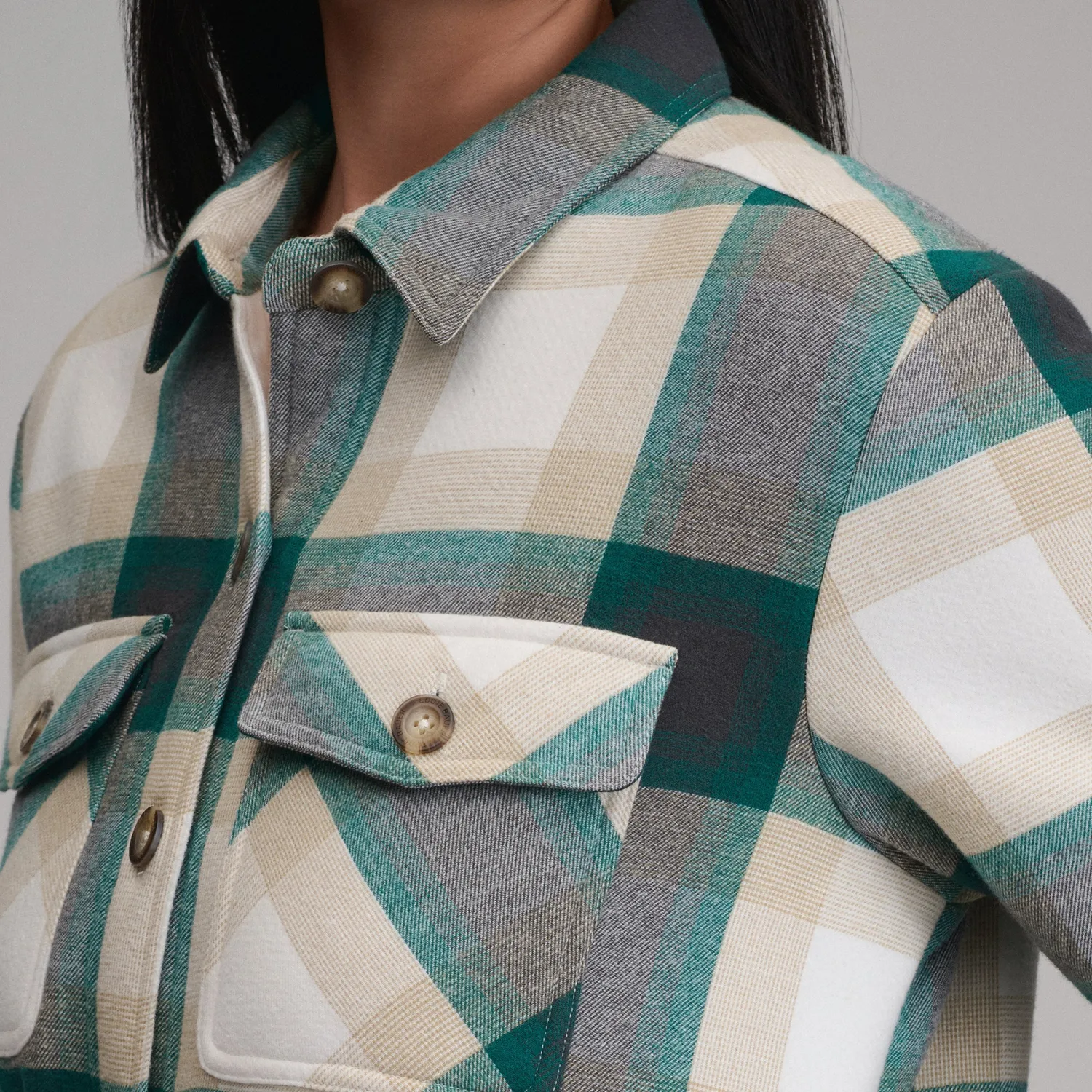 Eddie Bauer Heritage jacheta camasa Sea Glass sherpa