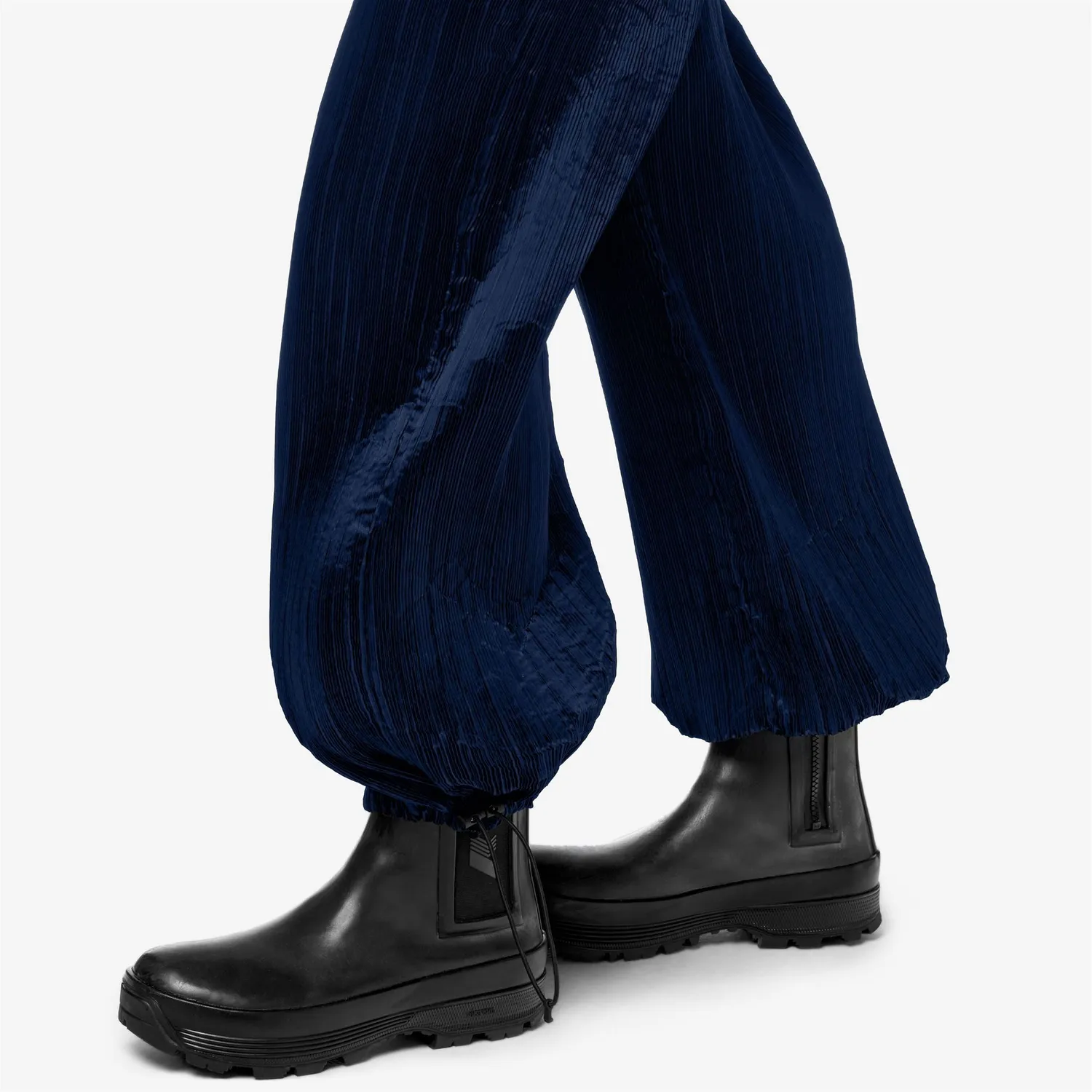 K-Way Baggy Plisse pantaloni dama albastru cobalt