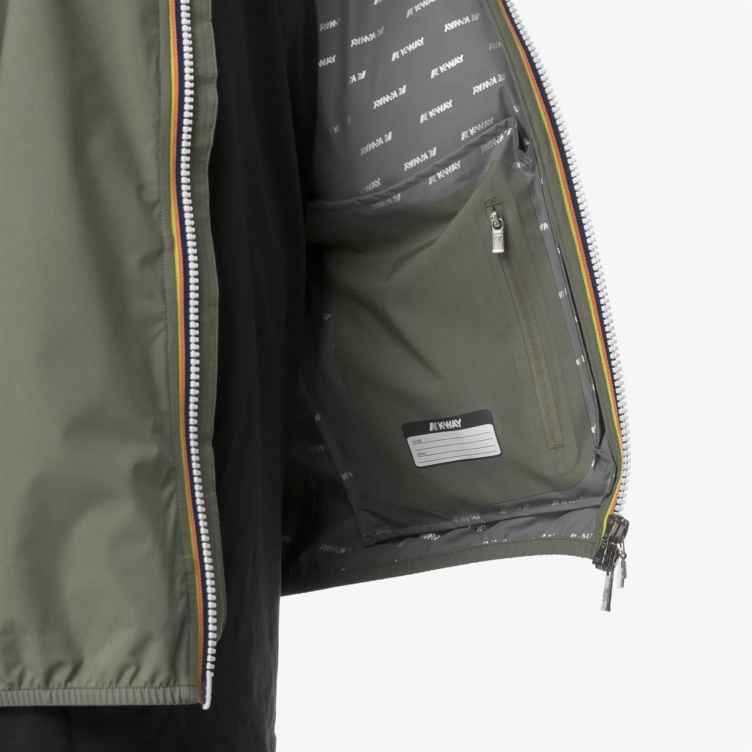 K-Way Valen Stretch Dot vesta barbati verde impermeabila
