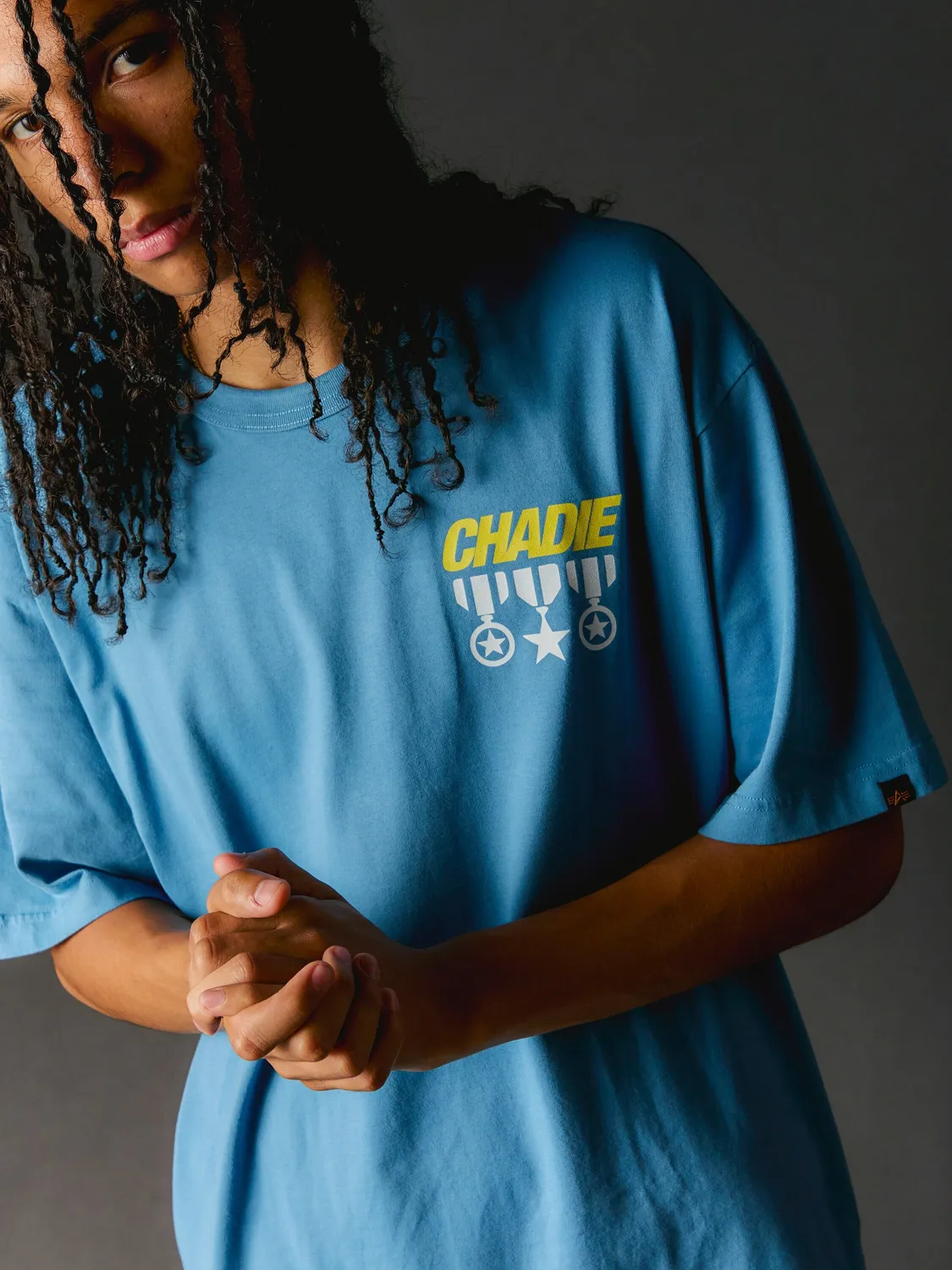 Alpha Industries Chadie Chopper tricou albastru bumbac