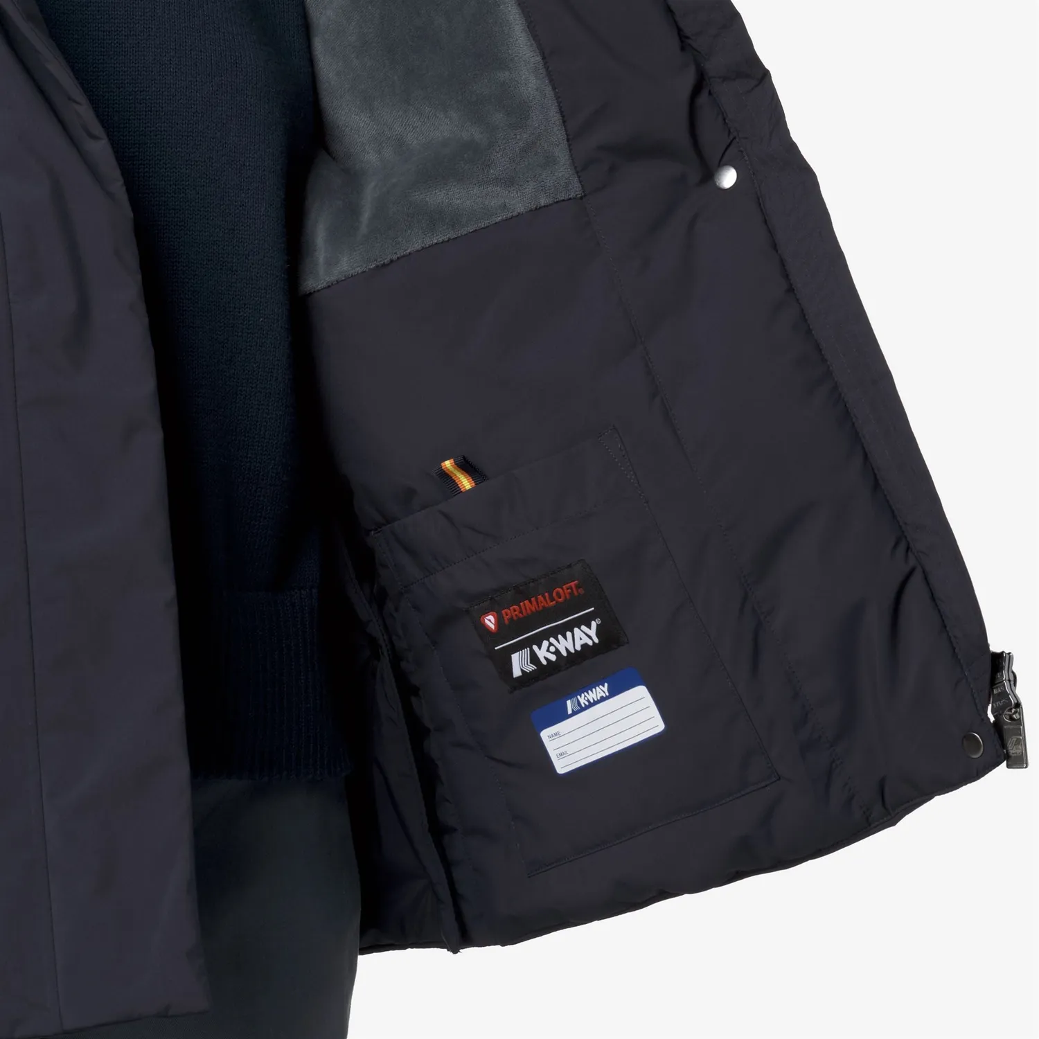 K-Way Marlette Soft Touch geaca dama albastra calduroasa