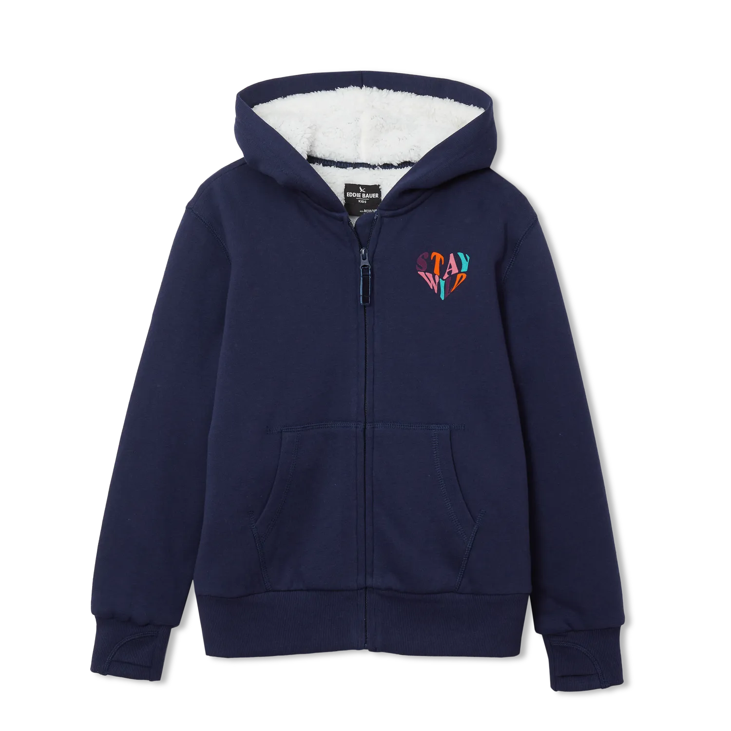 Eddie Bauer Camp Fleece hanorac fete Lavender cu fermoar