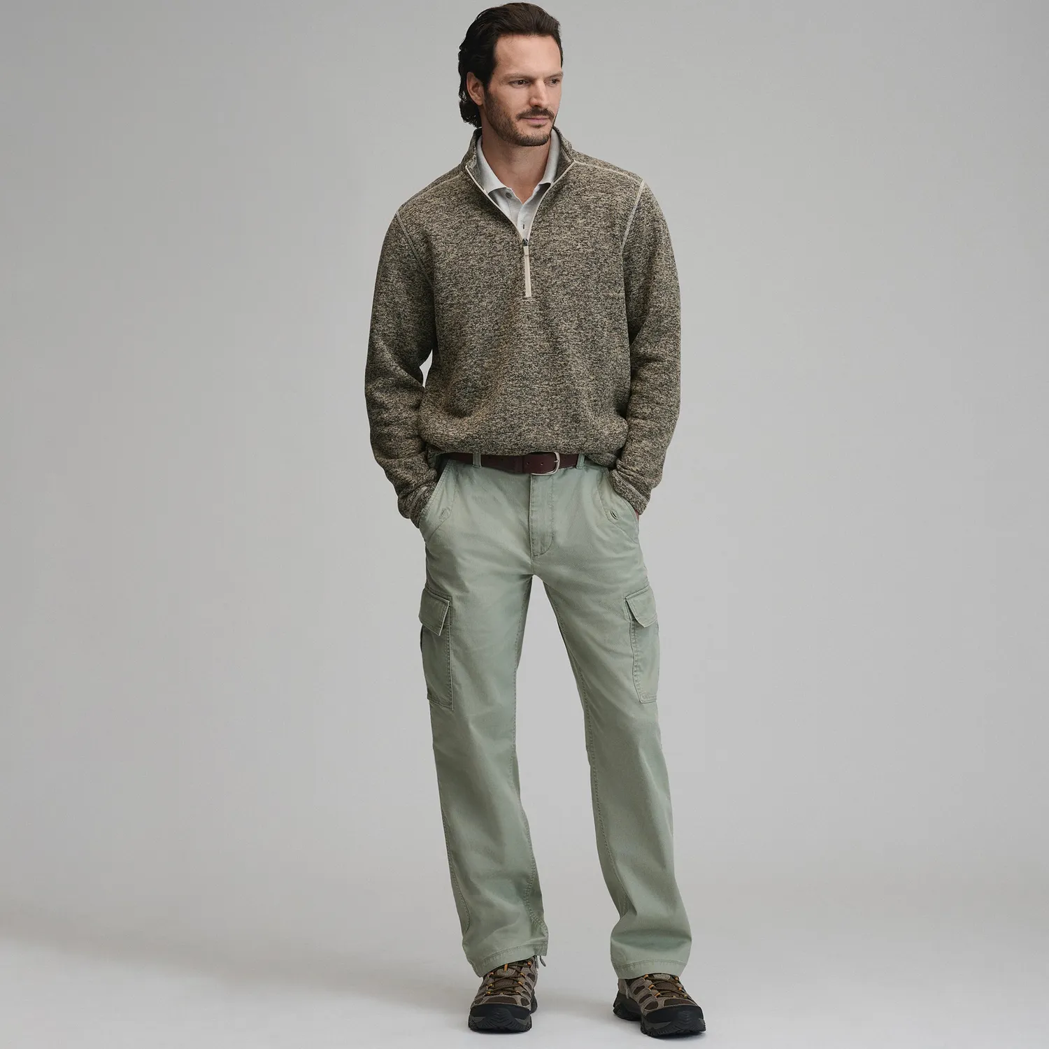 Eddie Bauer Radiator Fleece 1/4-Zip pulover Dk Chambray polar