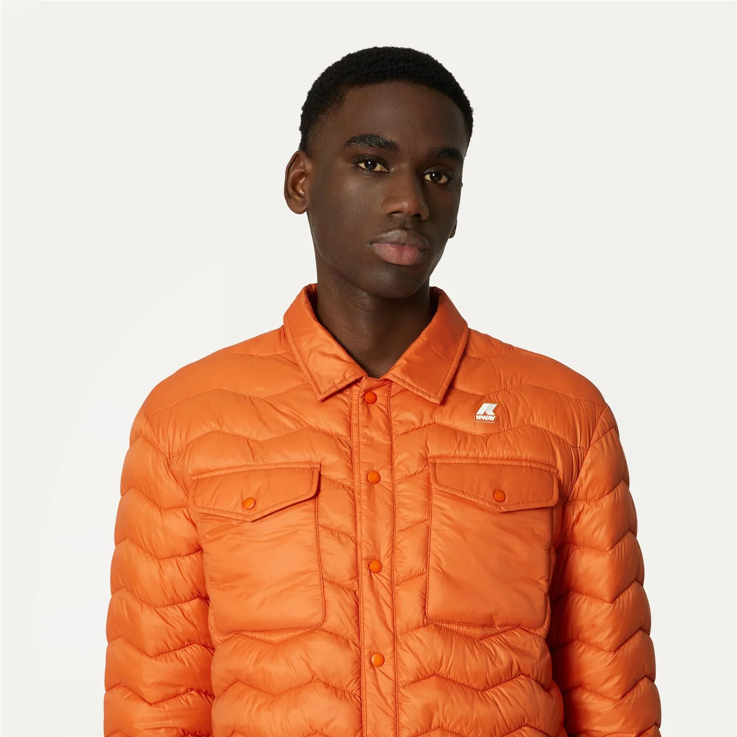K-Way Valeo Eco Warm geaca scurta portocalie matlasata