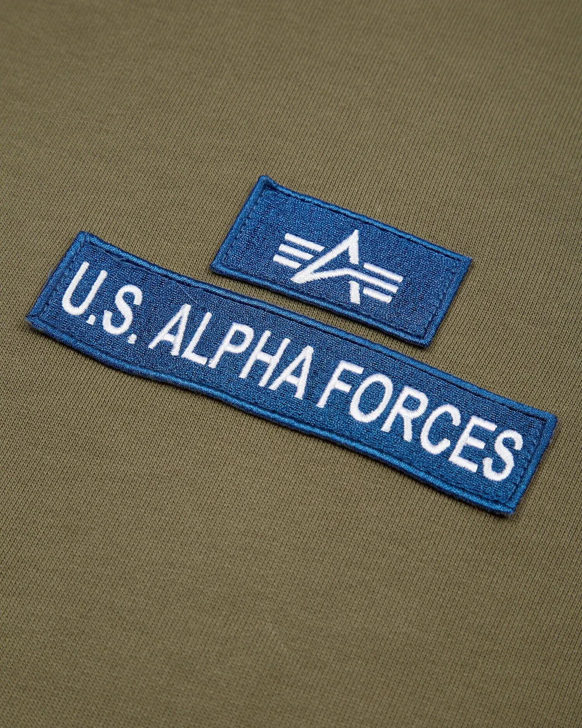 Alpha Industries U.S. Alpha Forces Badge hanorac olive bumbac