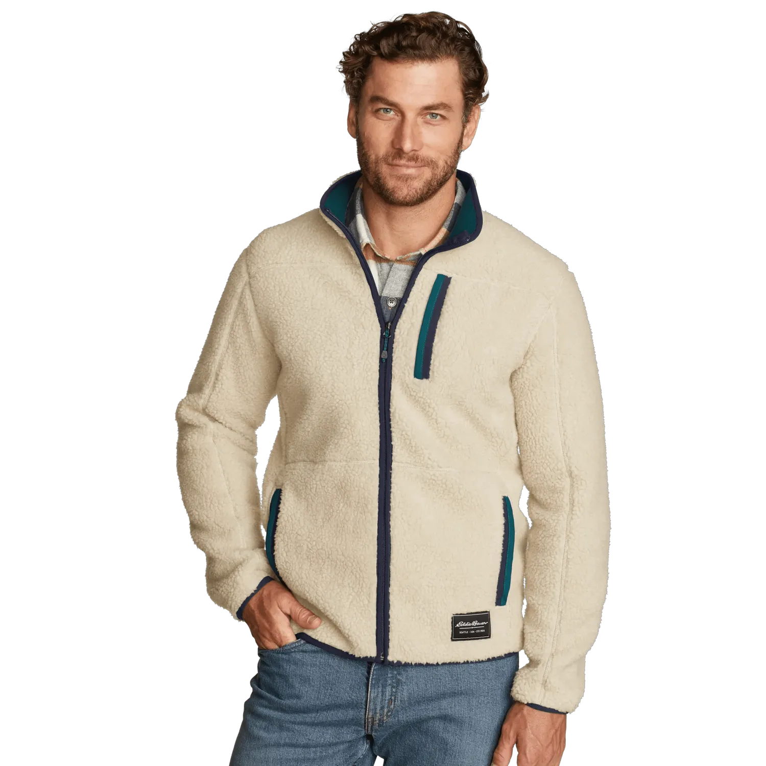 Eddie Bauer Chilali Fleece geaca polar Oyster M calduroasa