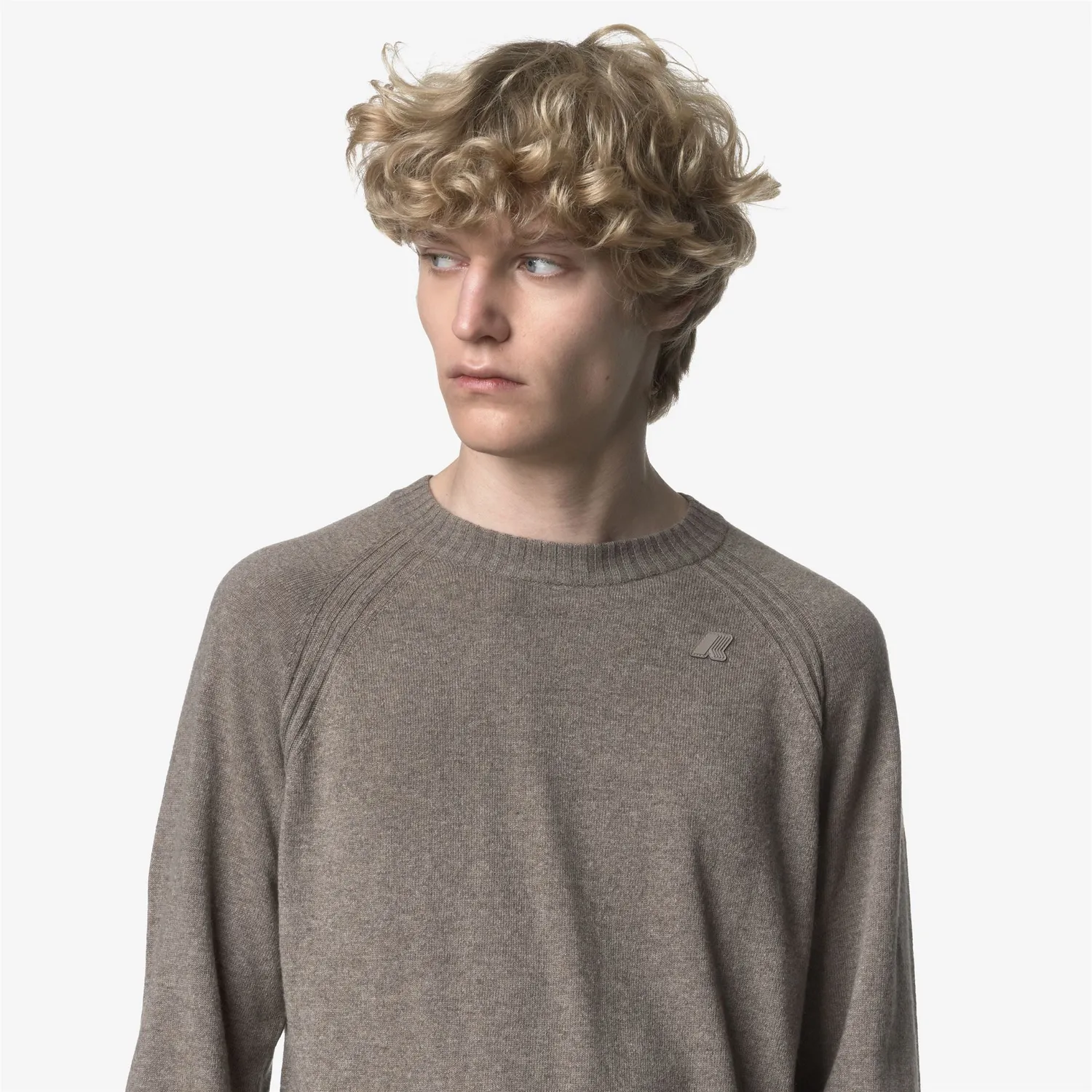 K-Way Sebas pulover bărbați Beige Brown Mel lână cașmir