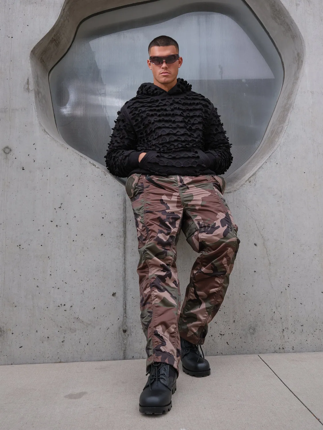 Alpha Industries MA-1 Nylon pantaloni camo woodland cargo